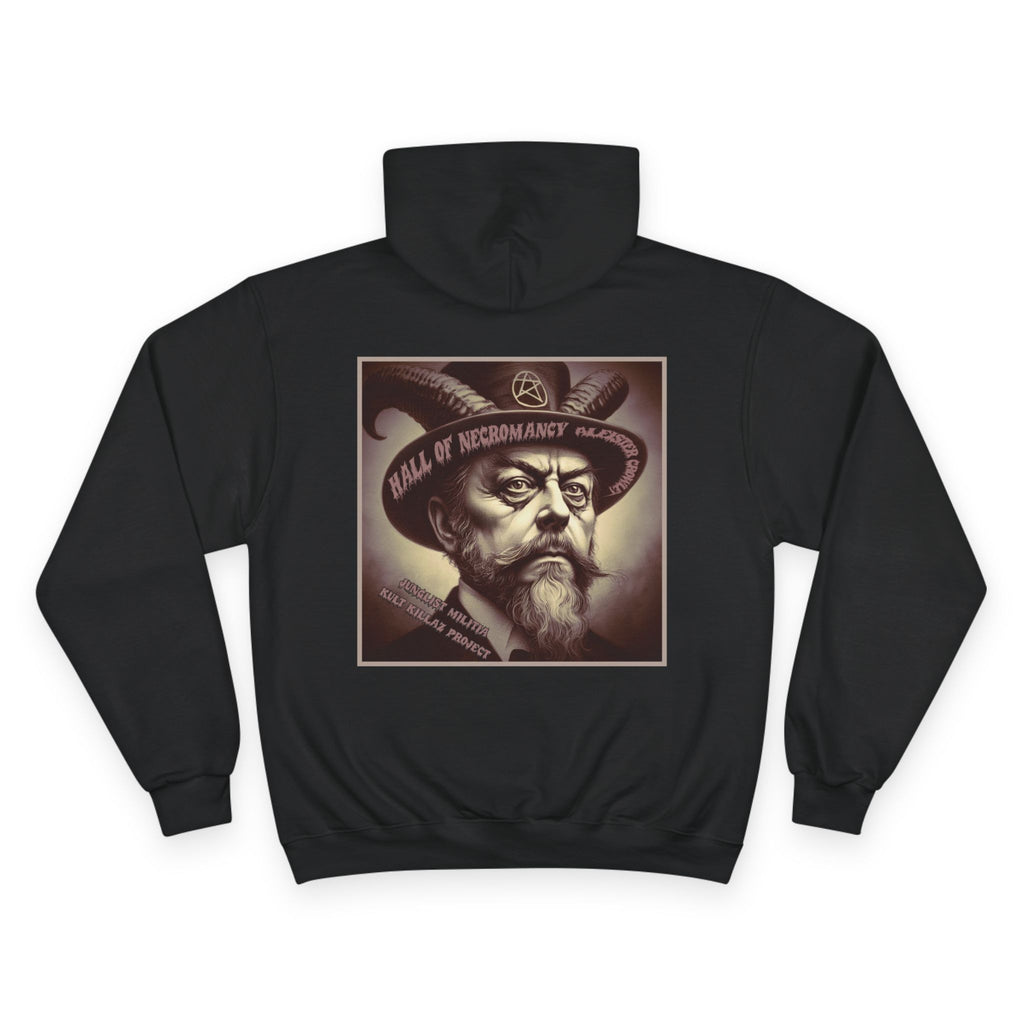 Champion Hoodie-Hall of Necromancy-Aleister Crowley-JUNGLIST MILITIA-KULT KILLAZ PROJECT