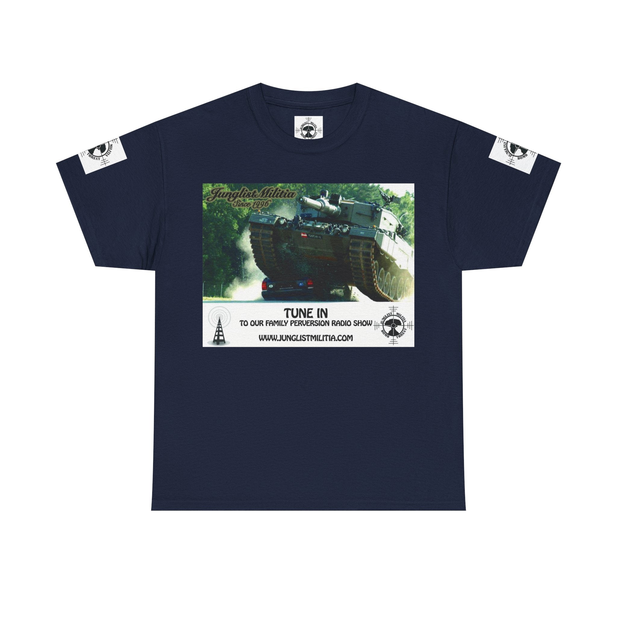 Classic Radio Junglist Militia The Junglist Militia Family Perversion Radio Show Los Angeles, California. Unisex Gildan T-Shirt