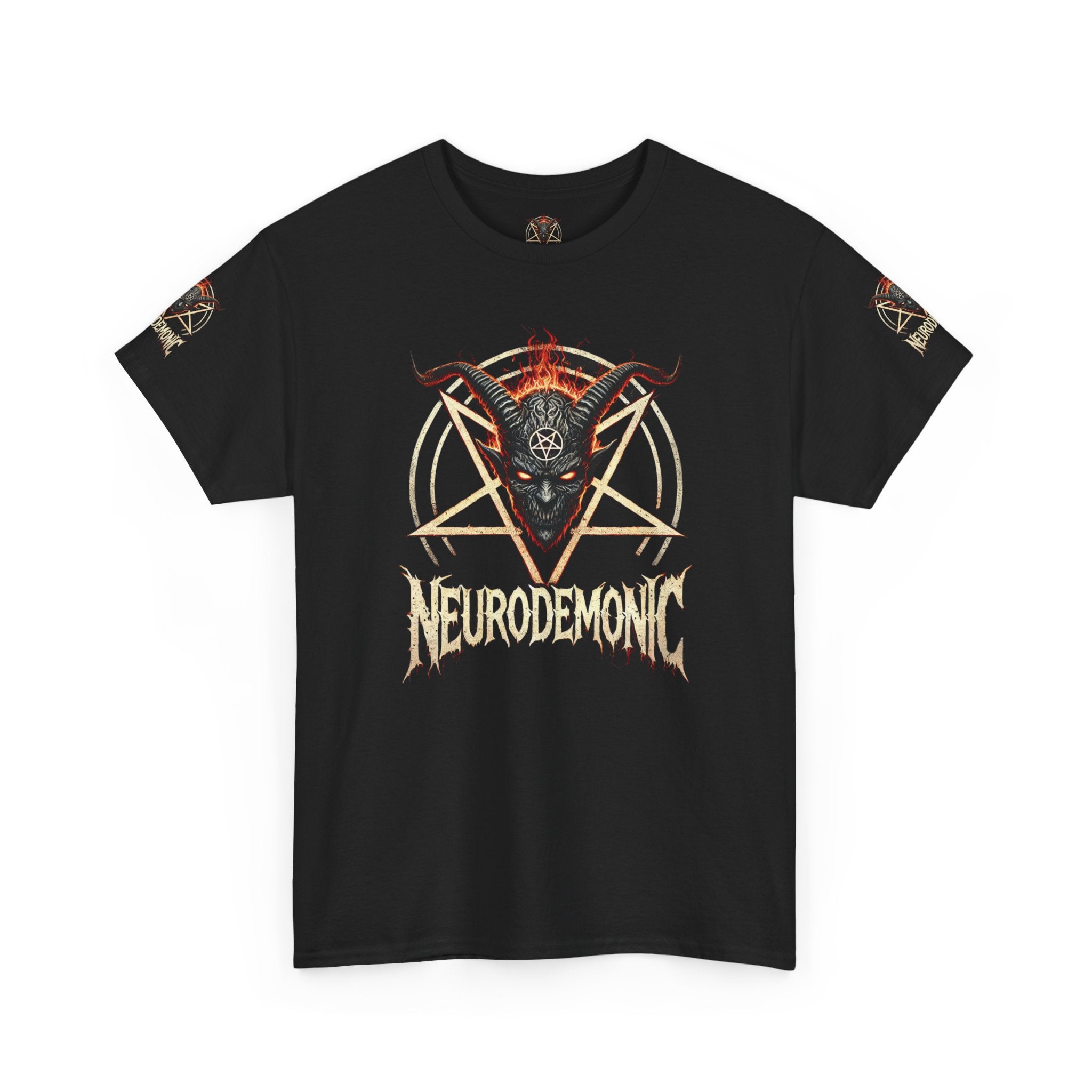NeuroDemonic Baphomet Pentagram T-Shirt – Heavy Metal Streetwear Edition