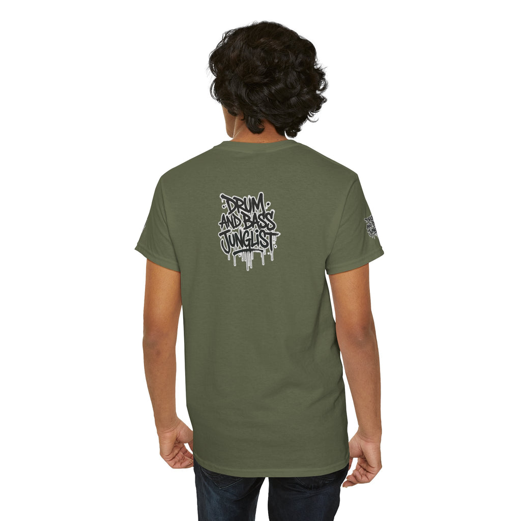 Junglist Militia™ Since 1996 | Drum & Bass Junglist Graffiti Gildan Premium Cotton T-Shirt | NeuroDemonic Records Official Streetwear | 10 Colors