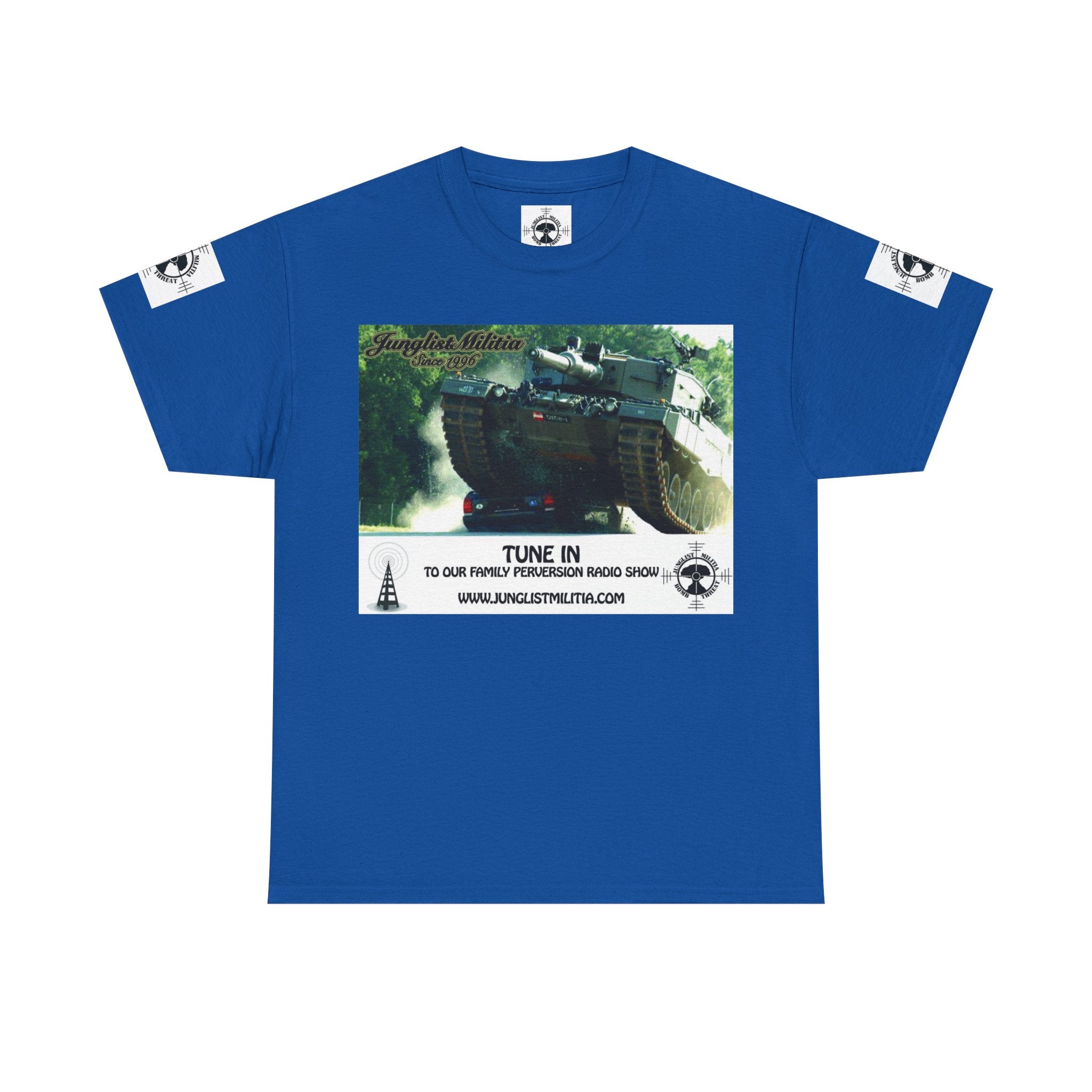 Classic Radio Junglist Militia The Junglist Militia Family Perversion Radio Show Los Angeles, California. Unisex Gildan T-Shirt