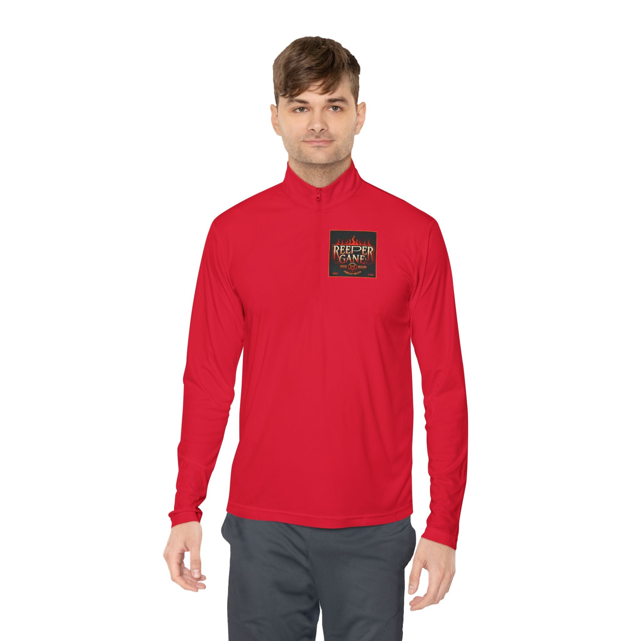 REEPER GANE Unisex Quarter-Zip Pullover JUNGLIST MILITIA