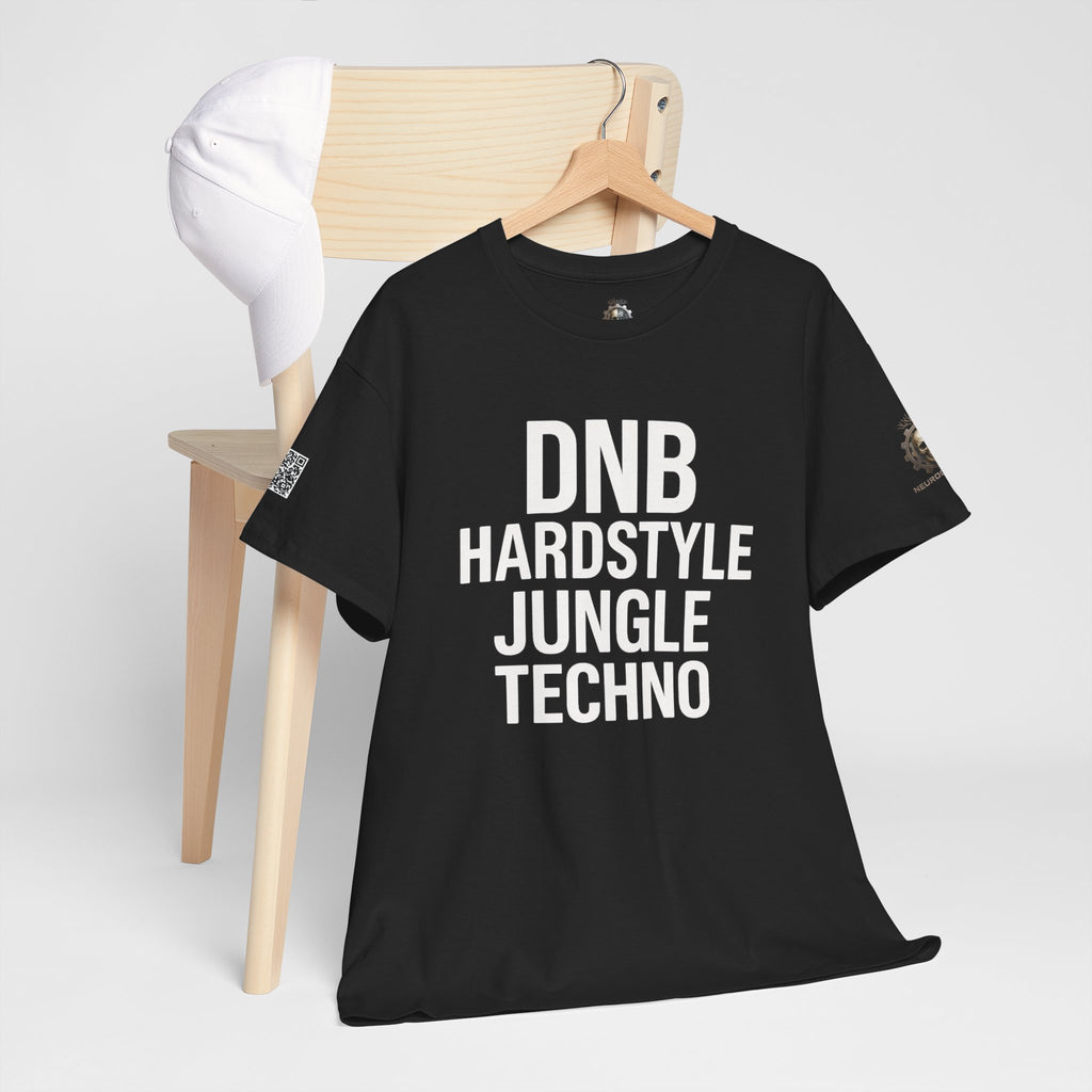 NeuroDemonic Electronic Music Genres T-Shirt — DNB Hardstyle Jungle Techno Graphic Tee