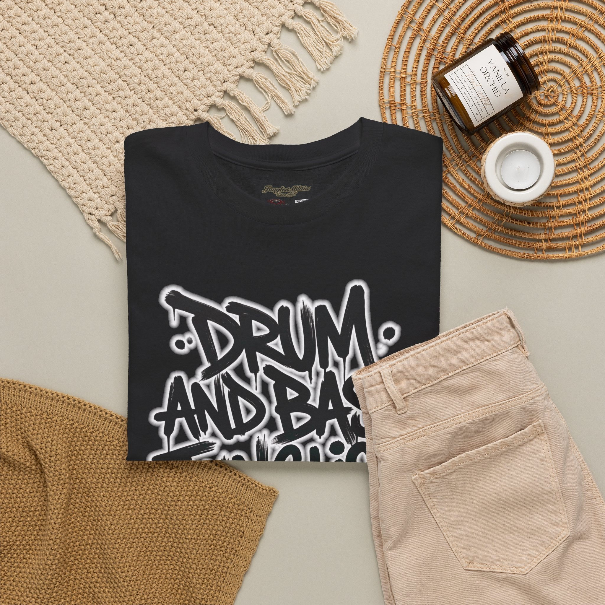 Junglist Militia™ Since 1996 | Drum & Bass Junglist Graffiti Gildan Premium Cotton T-Shirt | NeuroDemonic Records Official Streetwear | 10 Colors