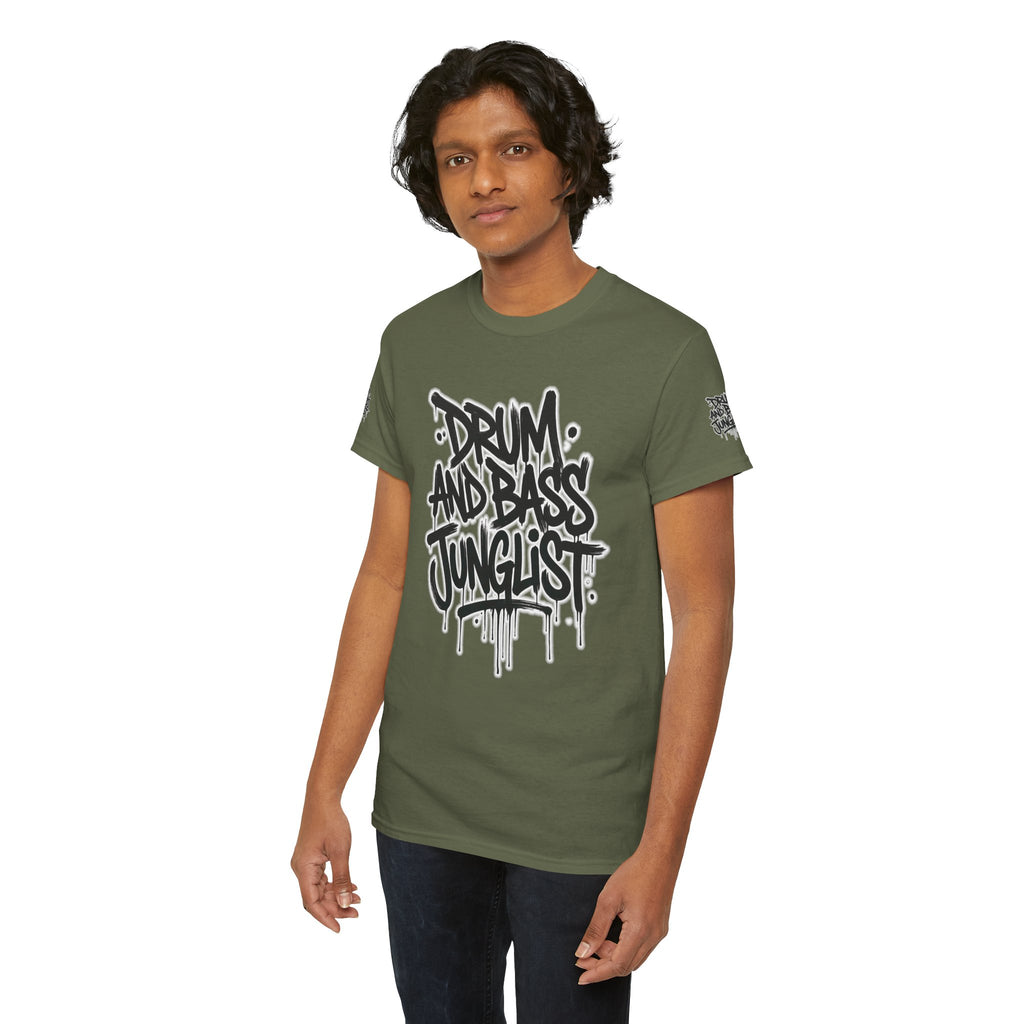 Junglist Militia™ Since 1996 | Drum & Bass Junglist Graffiti Gildan Premium Cotton T-Shirt | NeuroDemonic Records Official Streetwear | 10 Colors