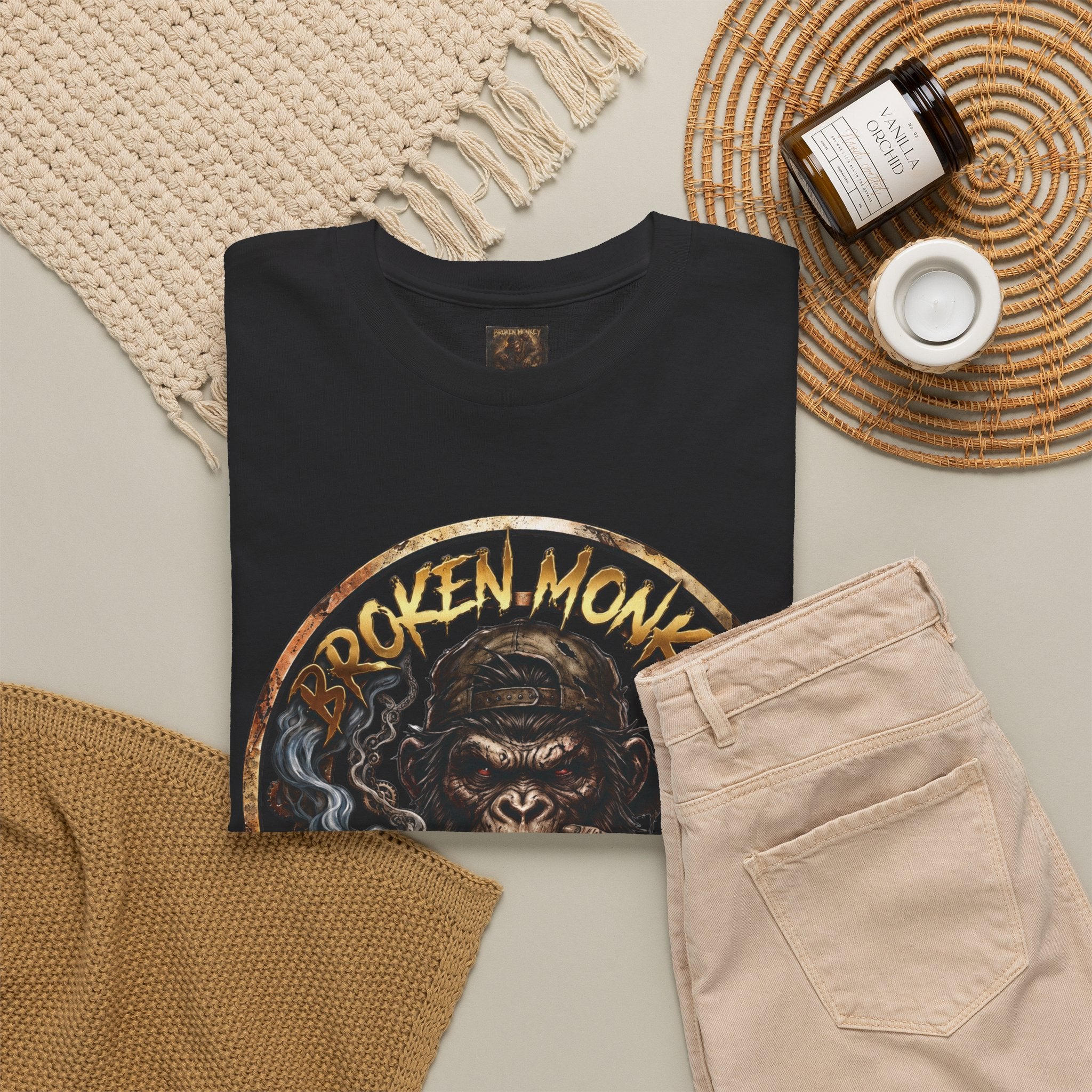 Broken Monkey Records Premium Heavy Drum & Bass T-Shirt | Neurofunk • Jump Up • Jungle • DJ Streetwear