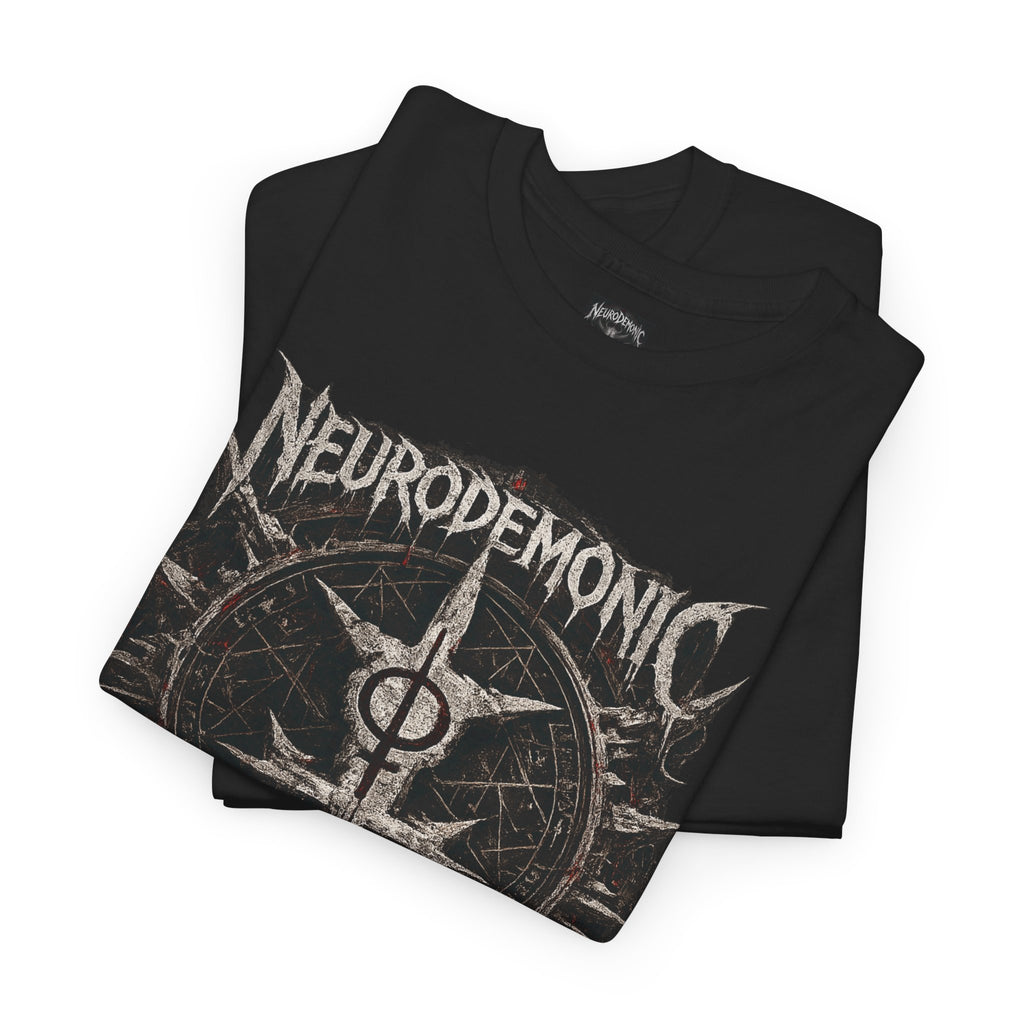 NeuroDemonic Cult Sigil T-Shirt – Forged From Sound, Built From Shadows | Premium Gildan Front & Back Graphic Tee