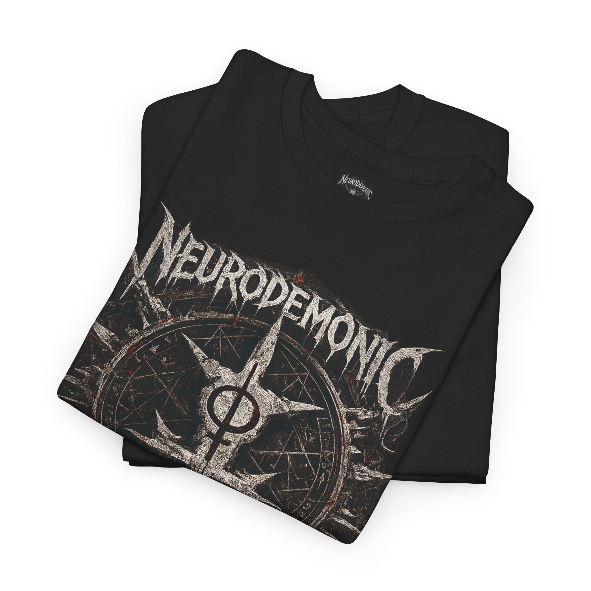 NeuroDemonic Cult Sigil T-Shirt – Forged From Sound, Built From Shadows | Premium Gildan Front & Back Graphic Tee