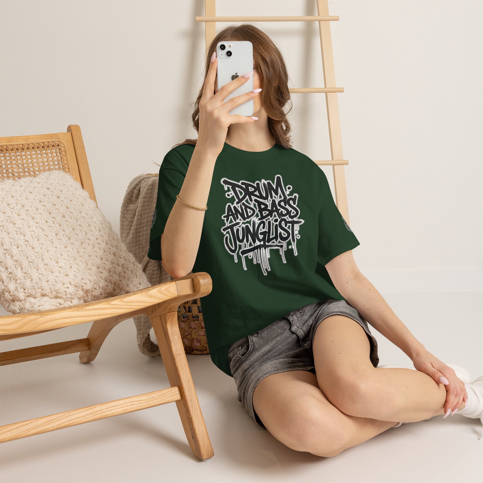 Junglist Militia™ Since 1996 | Drum & Bass Junglist Graffiti Gildan Premium Cotton T-Shirt | NeuroDemonic Records Official Streetwear | 10 Colors