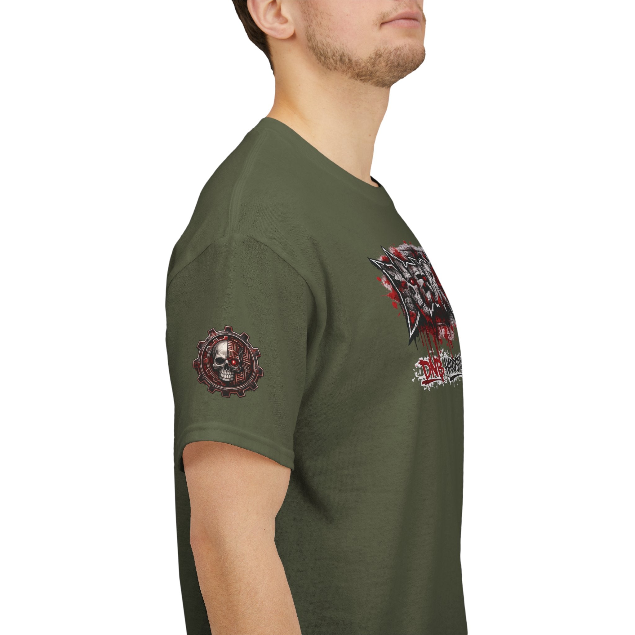 NEURODEMONIC™ Graffiti Skull Pentagram T Shirt | DNB Hardstyle Jungle Techno Trapcore Metalcore Streetwear |Skull Tee — Gildan Graphic Shirt