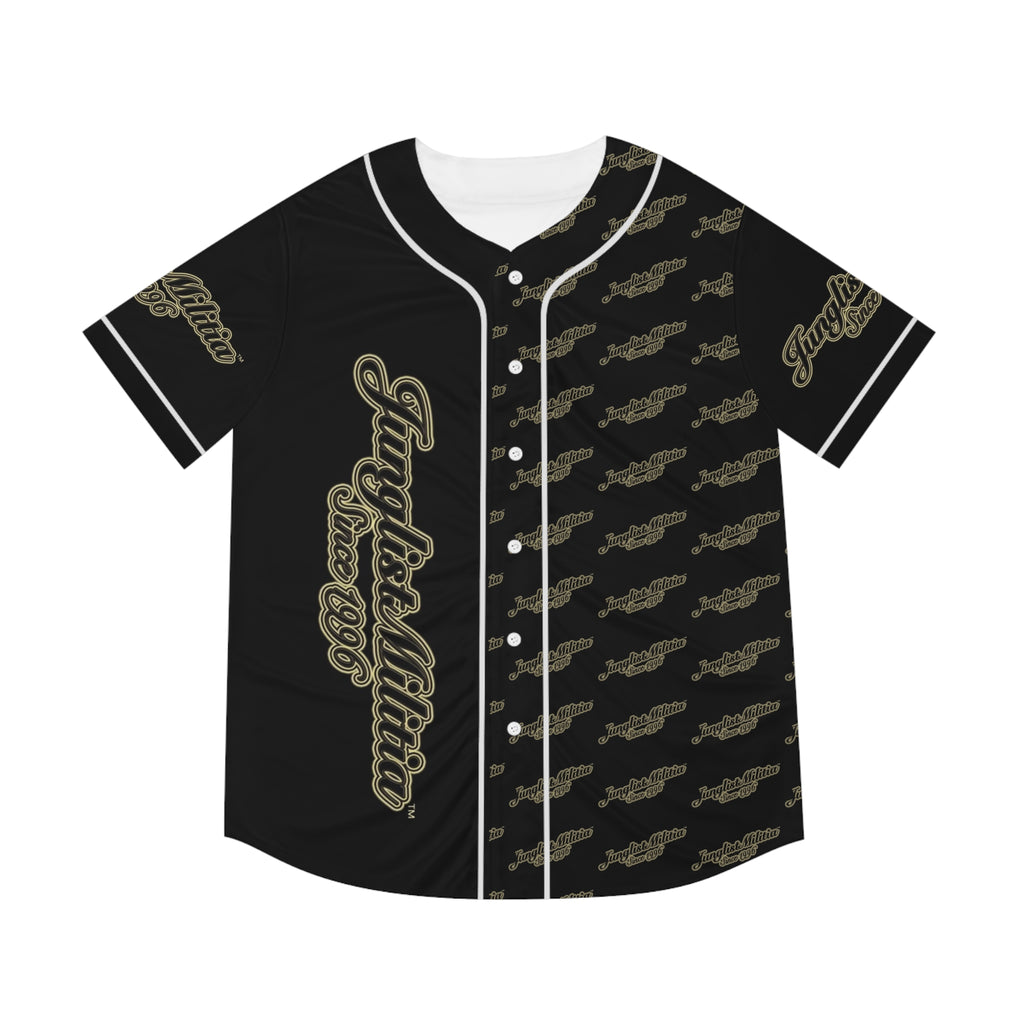 Men's Baseball Jersey (AOP)-Junglist Militia Since 1996 2nd Generation Logo