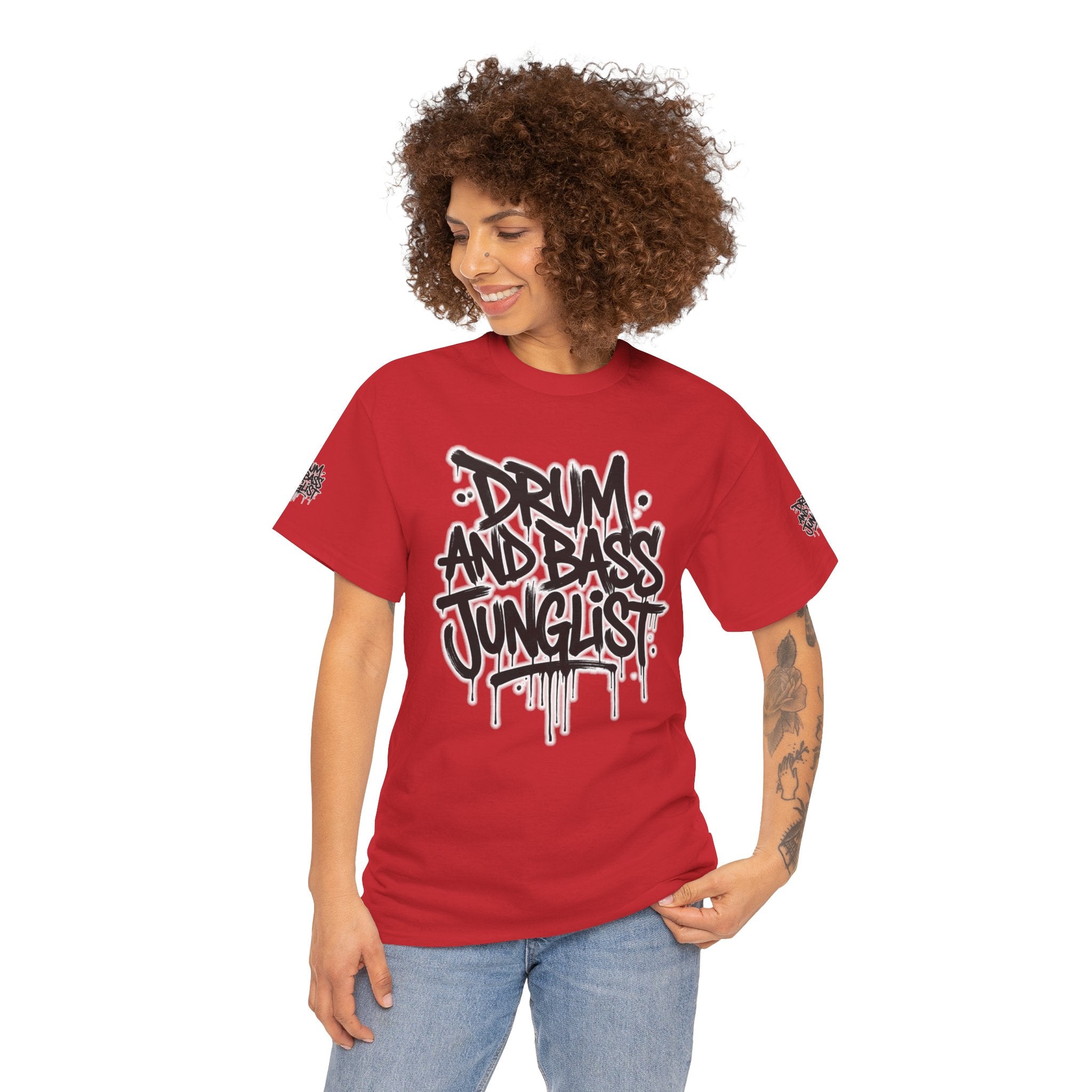 Junglist Militia™ Since 1996 | Drum & Bass Junglist Graffiti Gildan Premium Cotton T-Shirt | NeuroDemonic Records Official Streetwear | 10 Colors