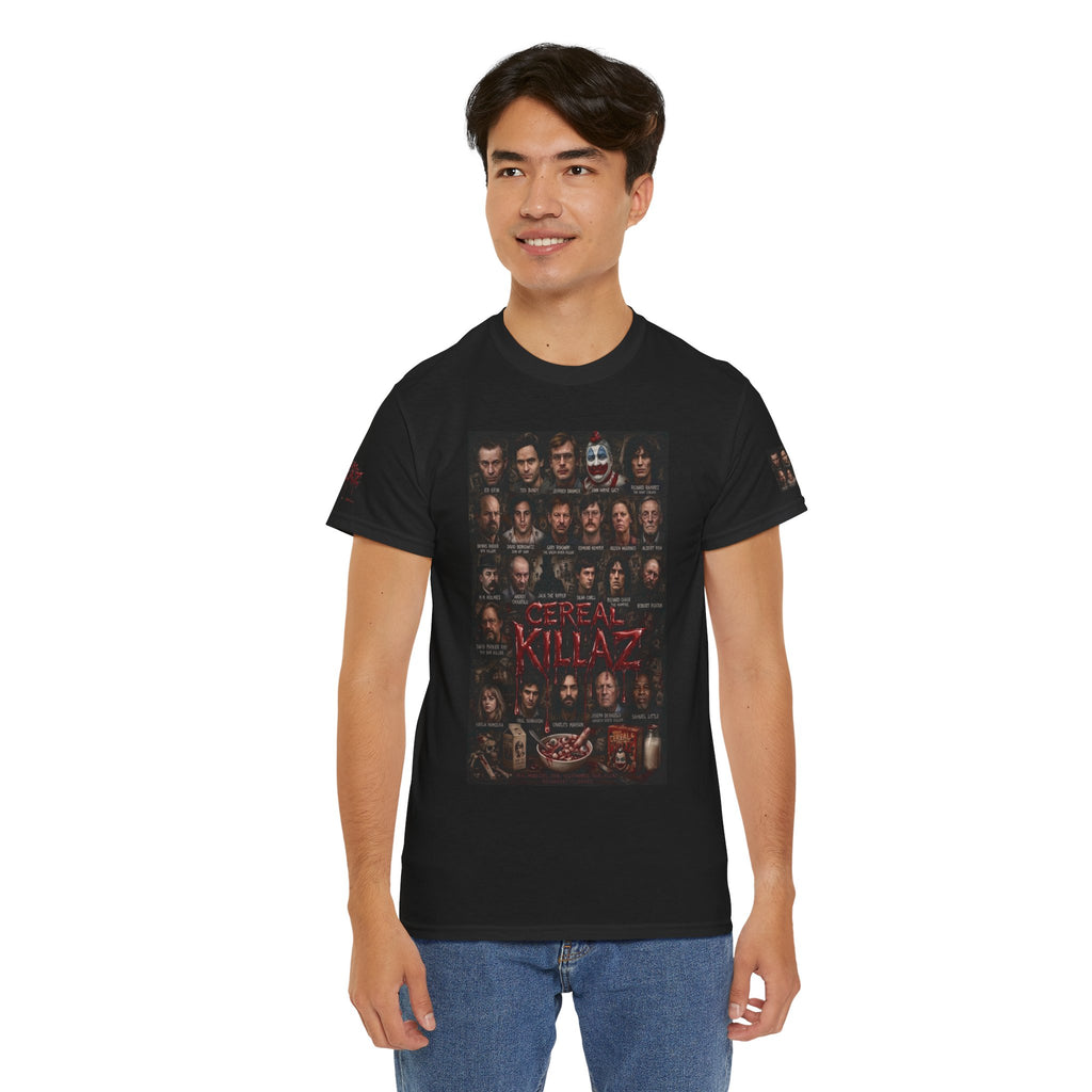 CEREAL KILLAZ™ True Crime Horror Graphic T-Shirt | Gothic Streetwear | NeuroDemonic