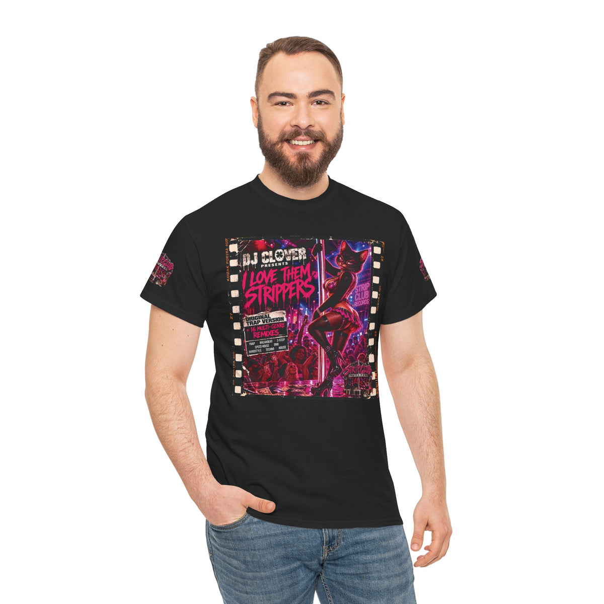 DJ Clover Presents “I Love Them Strippers” - Strip Club Records Official Album T-Shirt