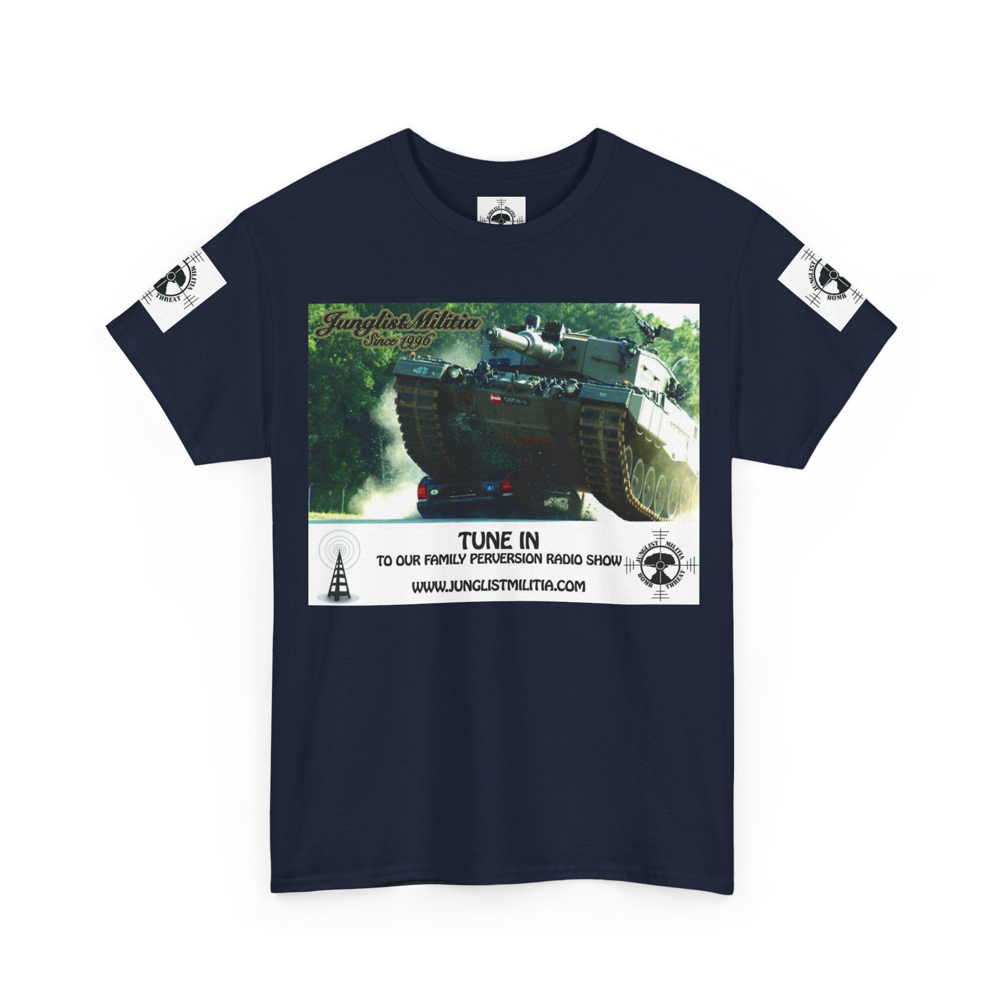 Classic Radio Junglist Militia The Junglist Militia Family Perversion Radio Show Los Angeles, California. Unisex Gildan T-Shirt