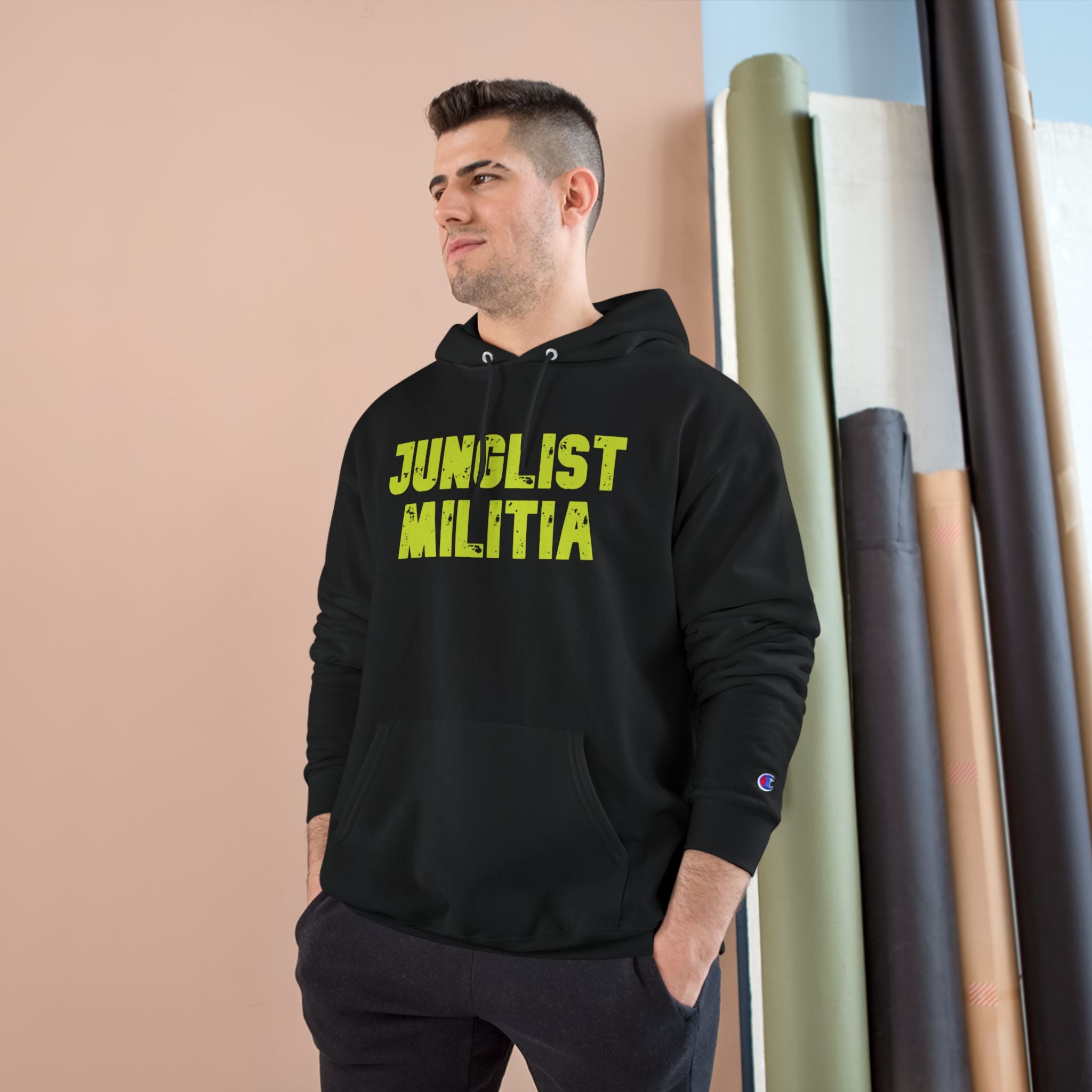 Champion Hoodie- JUNGLIST MILITIA ARMY