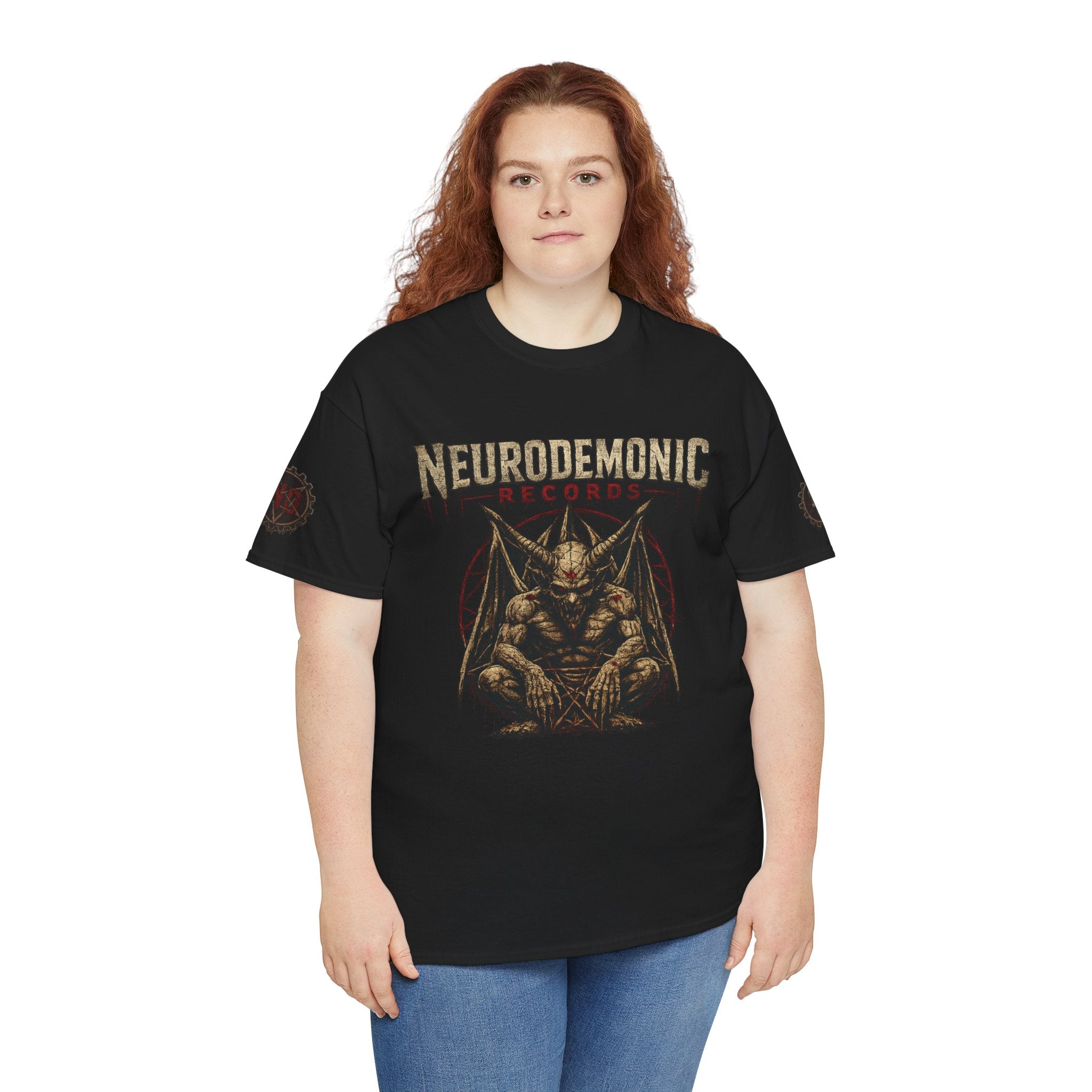 NeuroDemonic Records™ Premium Gildan Cotton T-Shirt – Gargoyle Demon Tour Edition