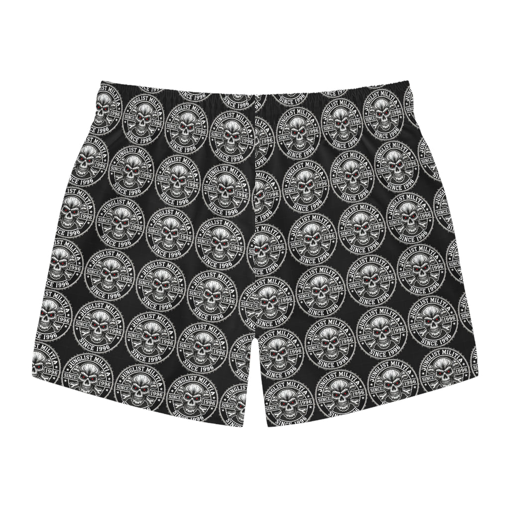 Skull Fuckers-Swim Trunks (AOP) - Junglist Militia Since 1996 4th Gen. Logo