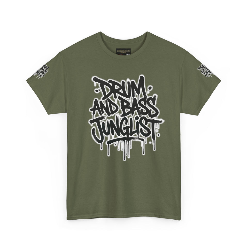 Junglist Militia™ Since 1996 | Drum & Bass Junglist Graffiti Gildan Premium Cotton T-Shirt | NeuroDemonic Records Official Streetwear | 10 Colors