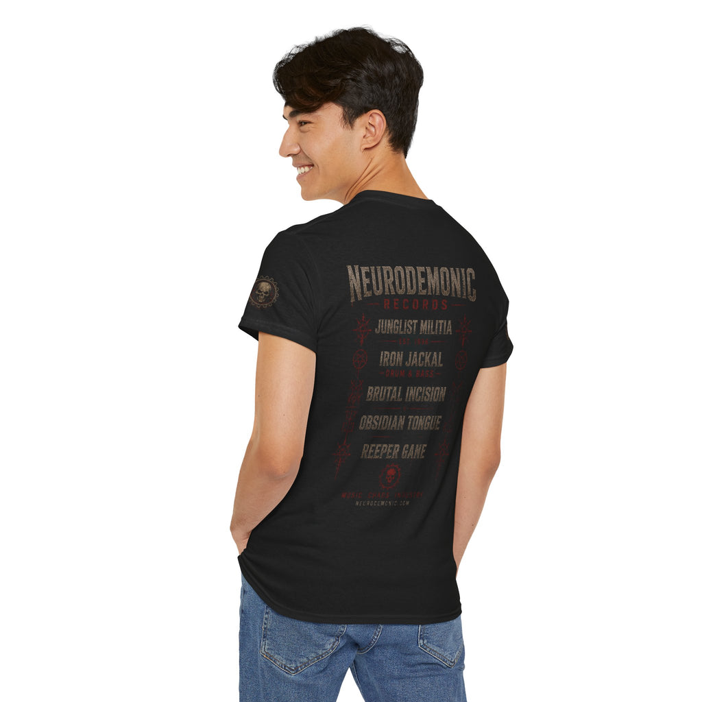 NeuroDemonic Records™ Premium Gildan Cotton T-Shirt – Gargoyle Demon Tour Edition