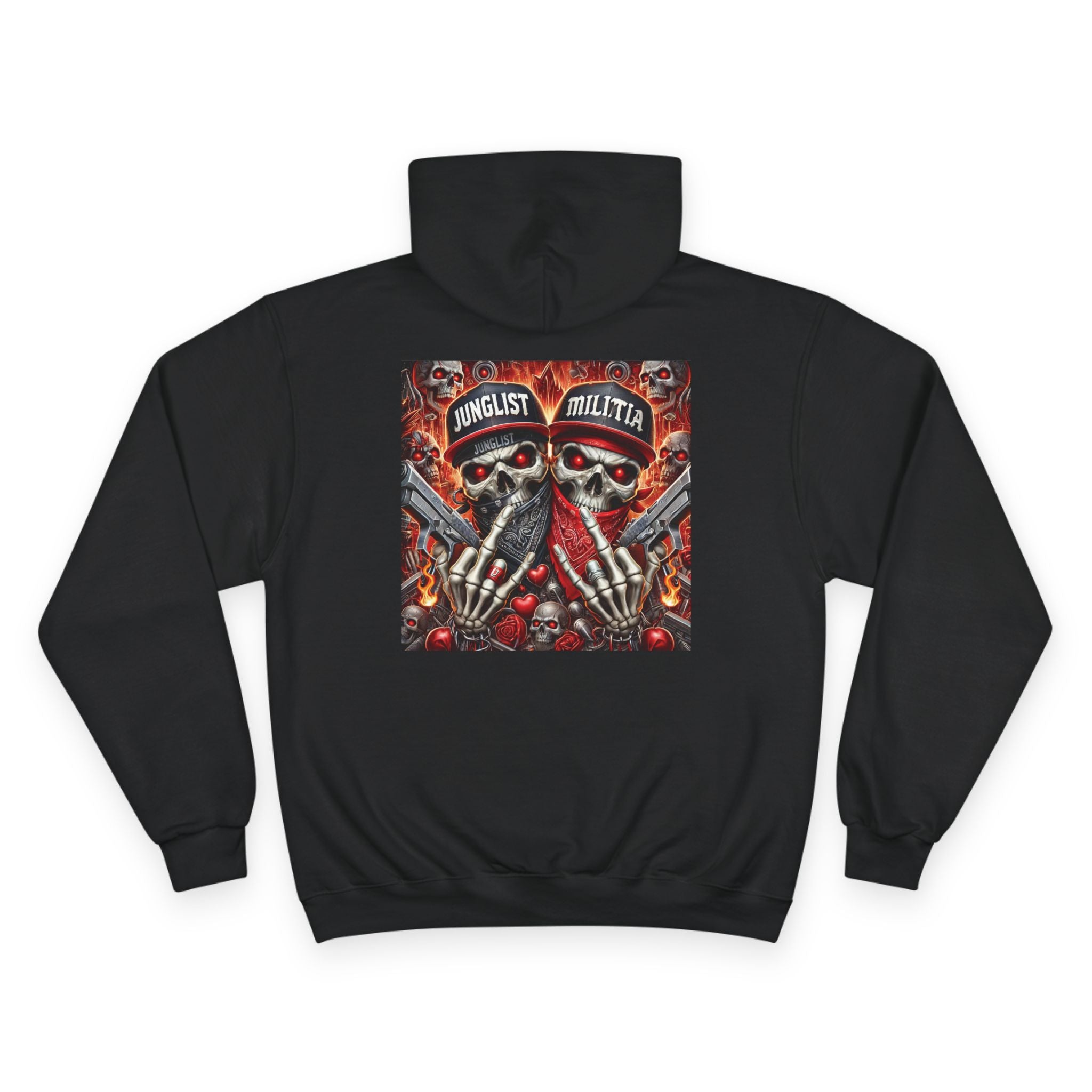 JUNGLIST MILITIA Gangsta Skullz Champion Hoodie