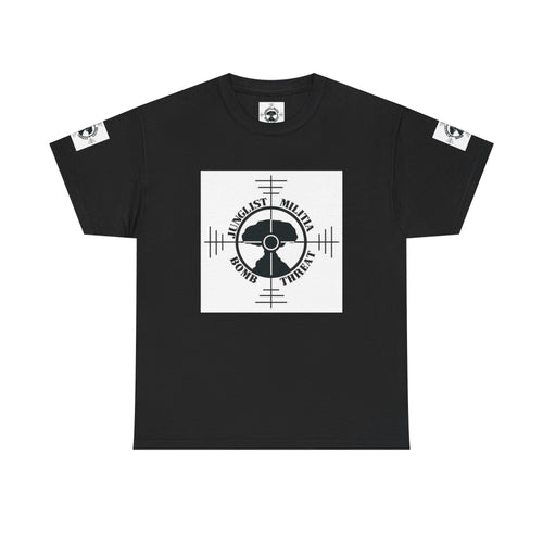 1st Gen Junglist Militia Bomb Threat Logo Unisex Heavy Cotton Tee