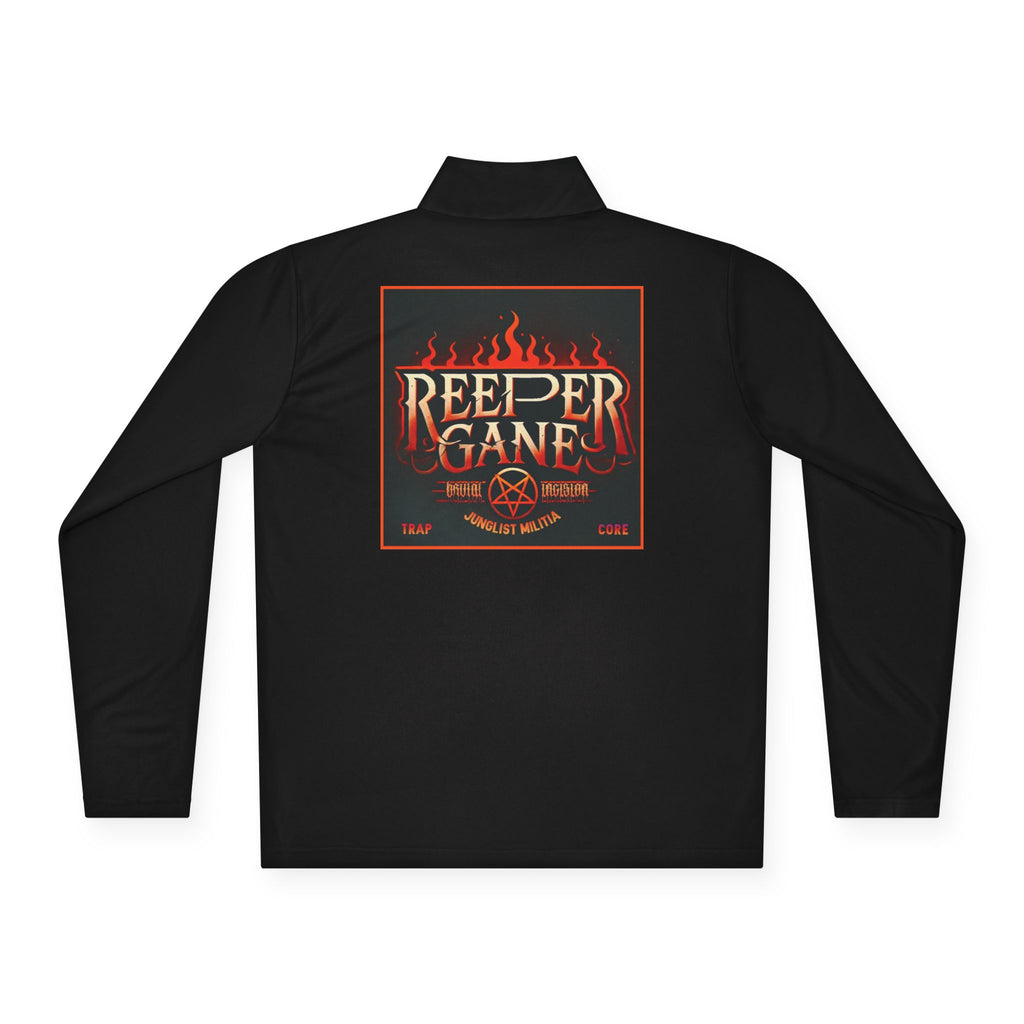 REEPER GANE Unisex Quarter-Zip Pullover JUNGLIST MILITIA