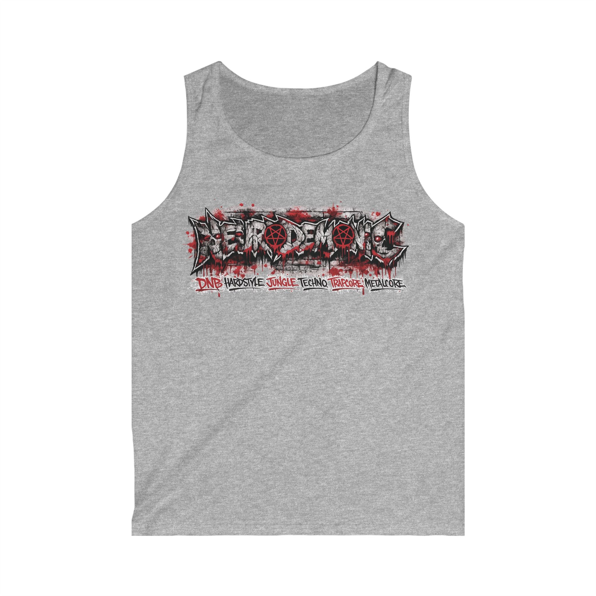 NEURODEMONIC™ Graffiti Skull Pentagram Tank Top – DNB Hardstyle Jungle Techno Trapcore Metalcore Streetwear Edition