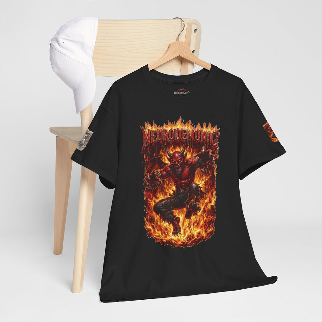 NeuroDemonic® Infernal Demon T-Shirt – Premium Gildan Underground Metal & Drum and Bass Streetwear | Premium Heavy Metal Edition