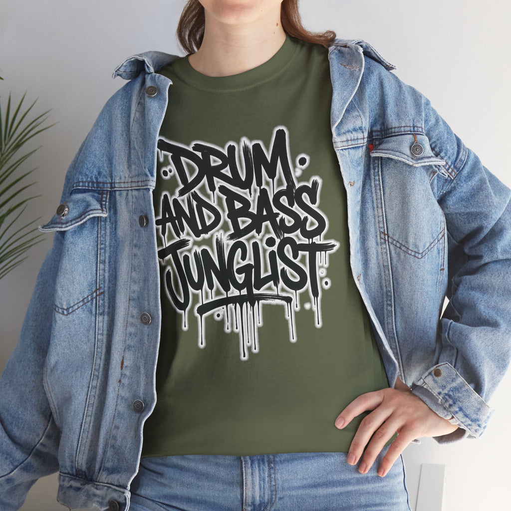 Junglist Militia™ Since 1996 | Drum & Bass Junglist Graffiti Gildan Premium Cotton T-Shirt | NeuroDemonic Records Official Streetwear | 10 Colors
