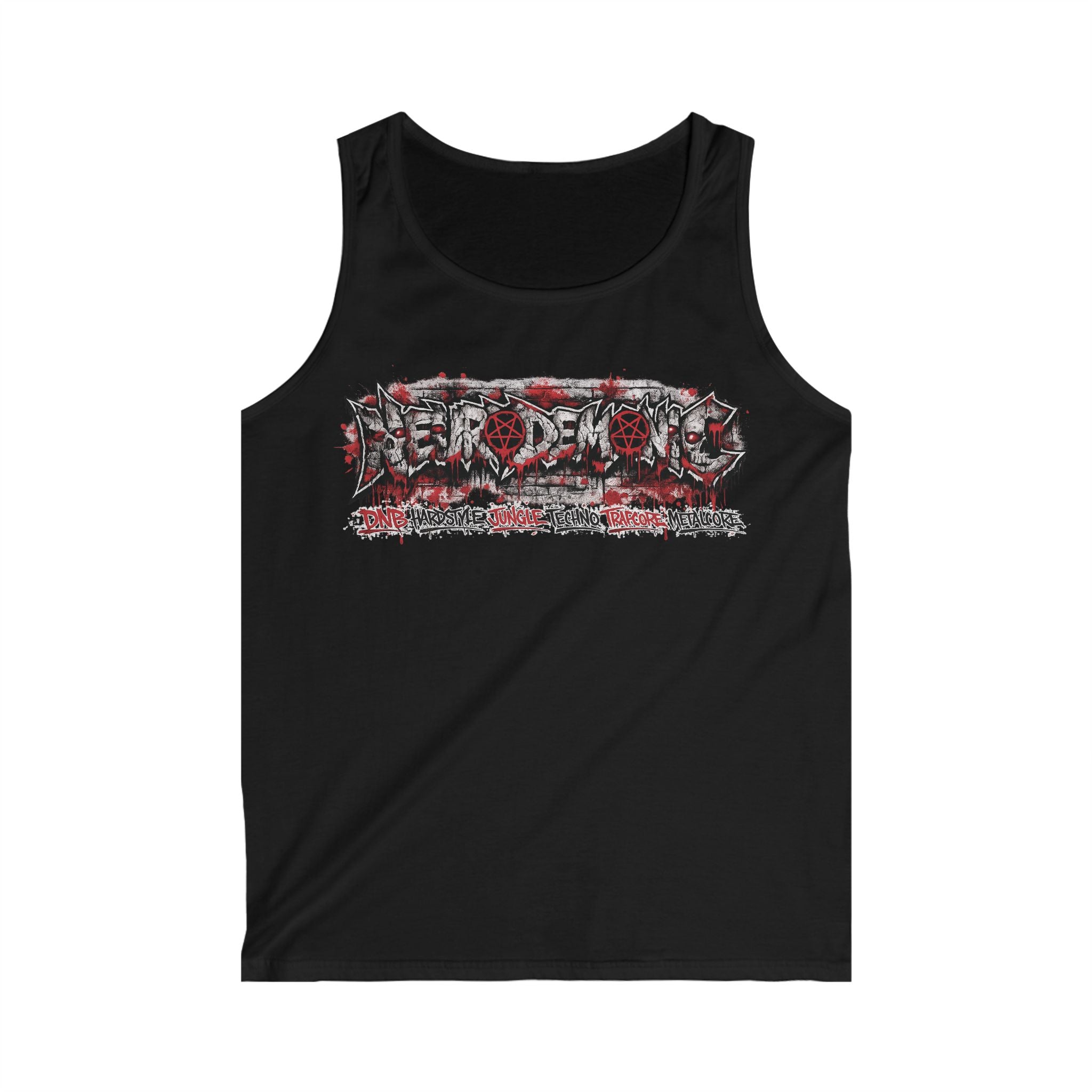 NEURODEMONIC™ Graffiti Skull Pentagram Tank Top – DNB Hardstyle Jungle Techno Trapcore Metalcore Streetwear Edition