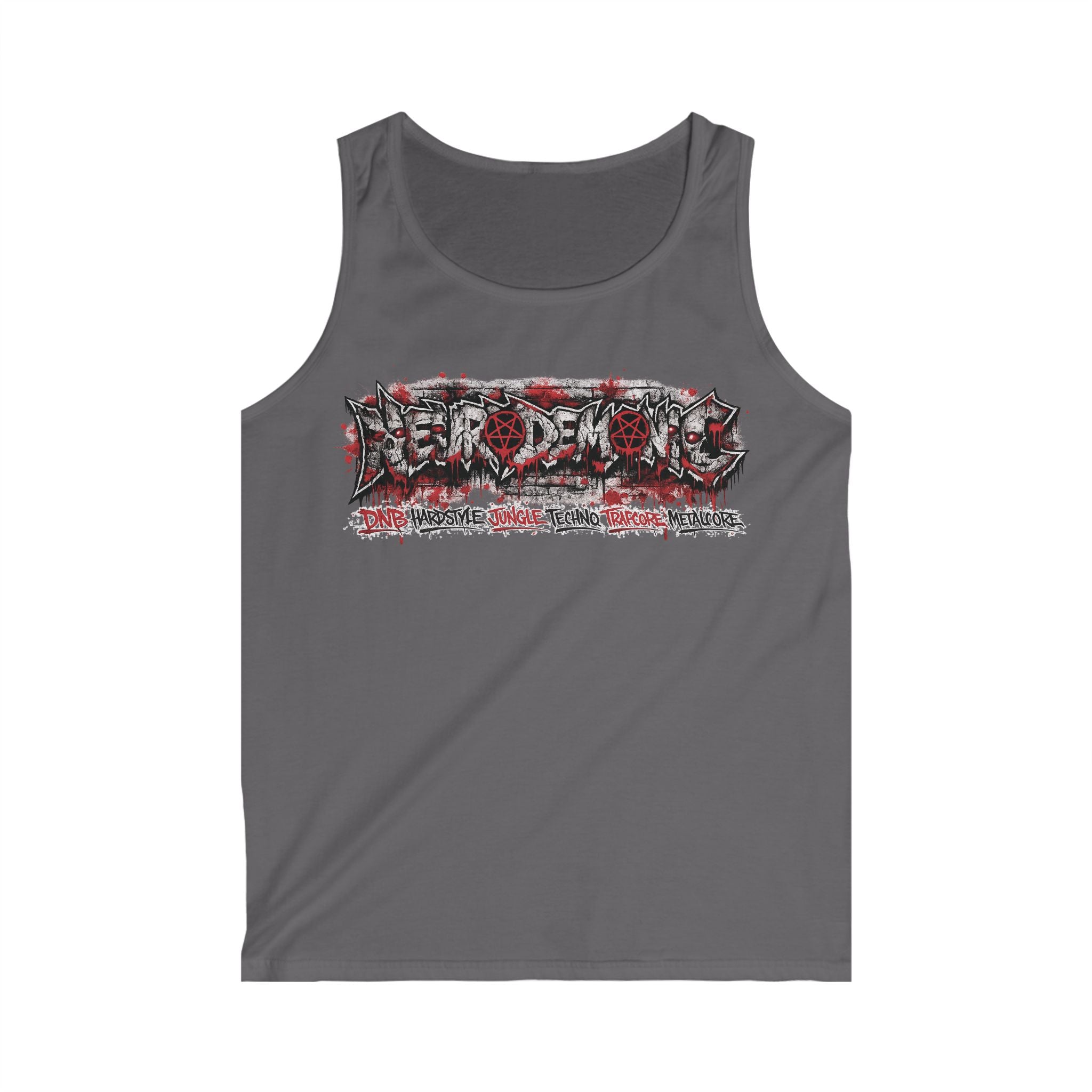 NEURODEMONIC™ Graffiti Skull Pentagram Tank Top – DNB Hardstyle Jungle Techno Trapcore Metalcore Streetwear Edition