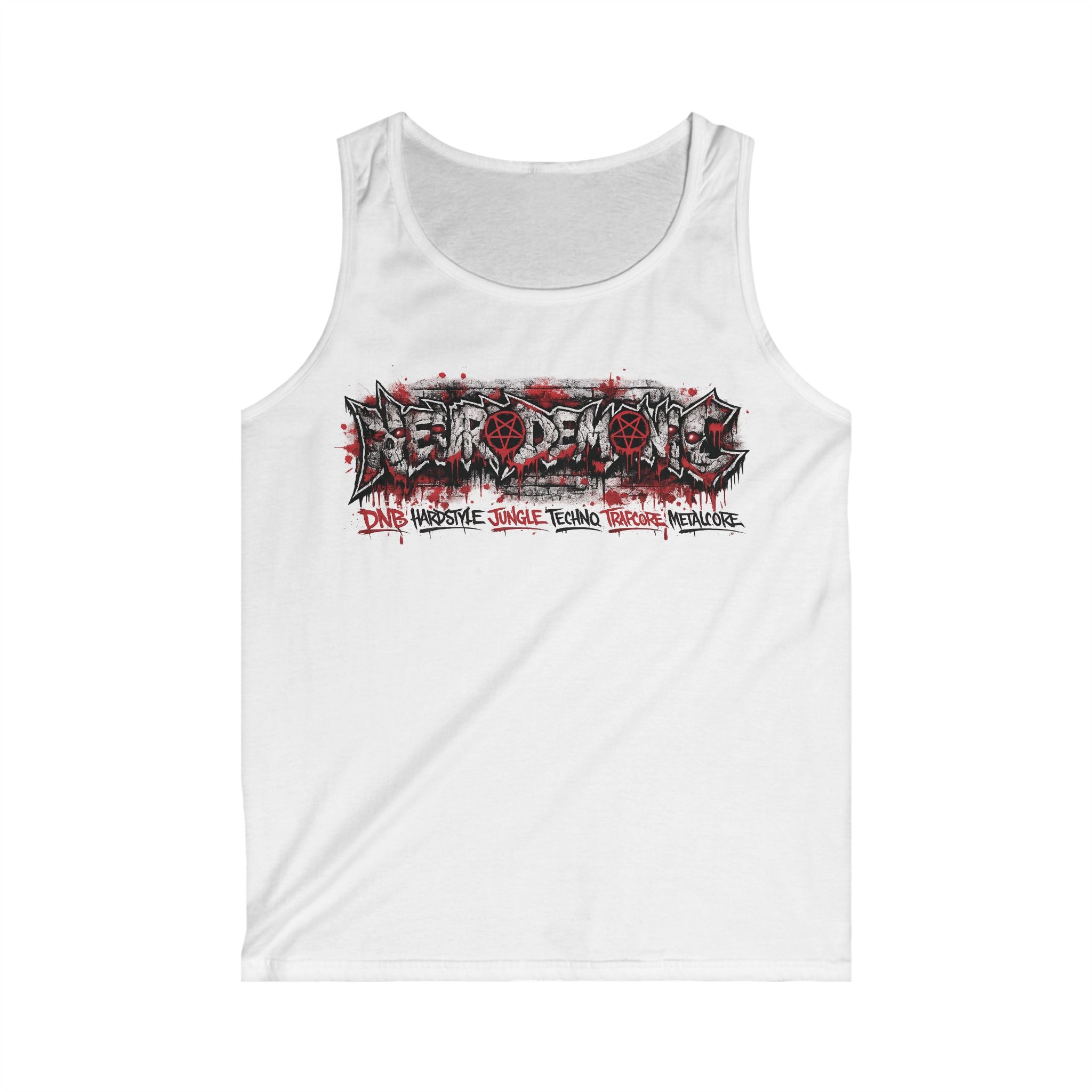 NEURODEMONIC™ Graffiti Skull Pentagram Tank Top – DNB Hardstyle Jungle Techno Trapcore Metalcore Streetwear Edition