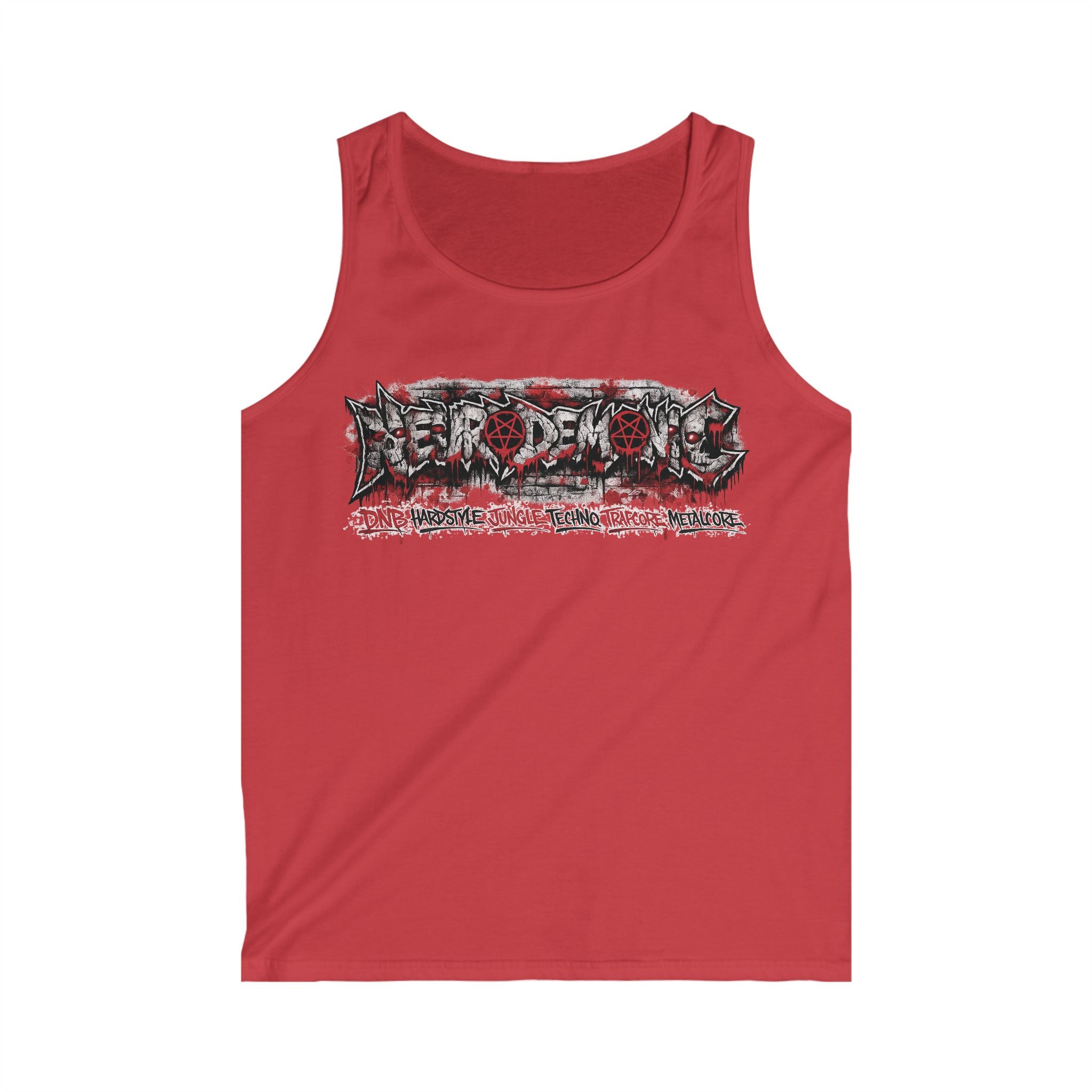 NEURODEMONIC™ Graffiti Skull Pentagram Tank Top – DNB Hardstyle Jungle Techno Trapcore Metalcore Streetwear Edition