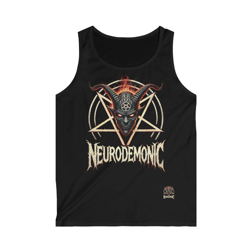 NeuroDemonic Baphomet Pentagram Tank Top – Heavy Metal Streetwear Edition