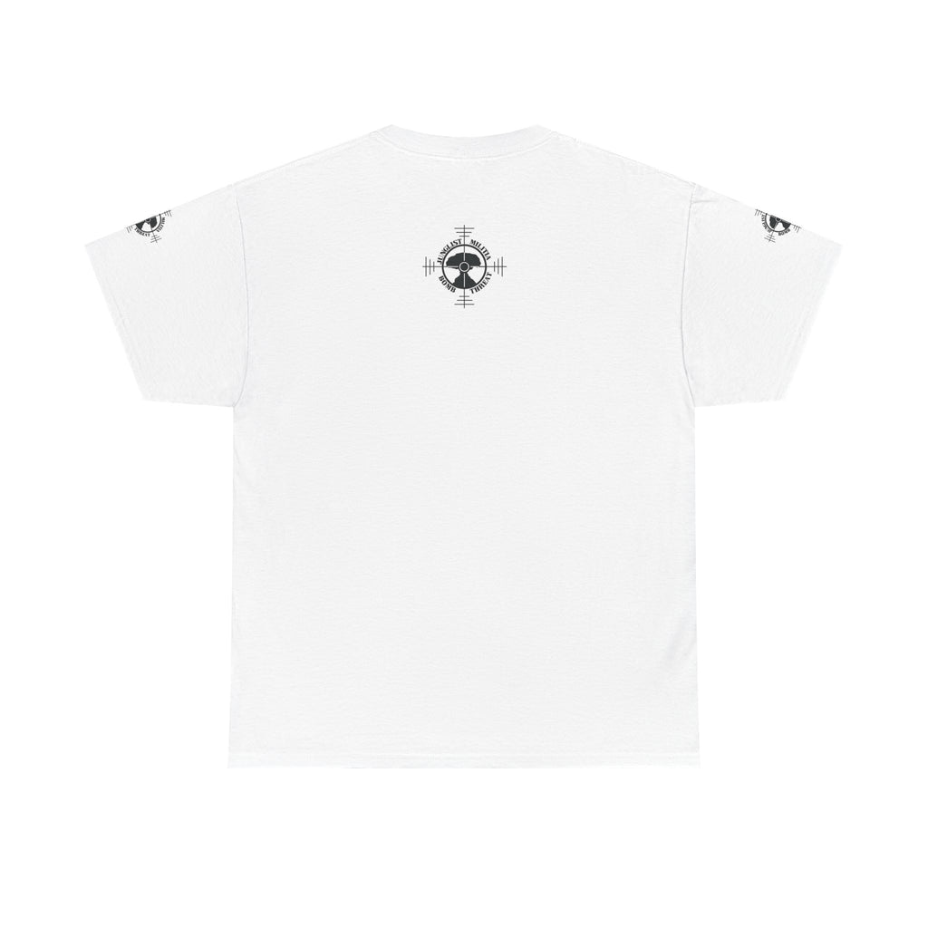 Droppin Beats Junglist Militia Bomb Threat 1st gen Logo Unisex Heavy Cotton Tee