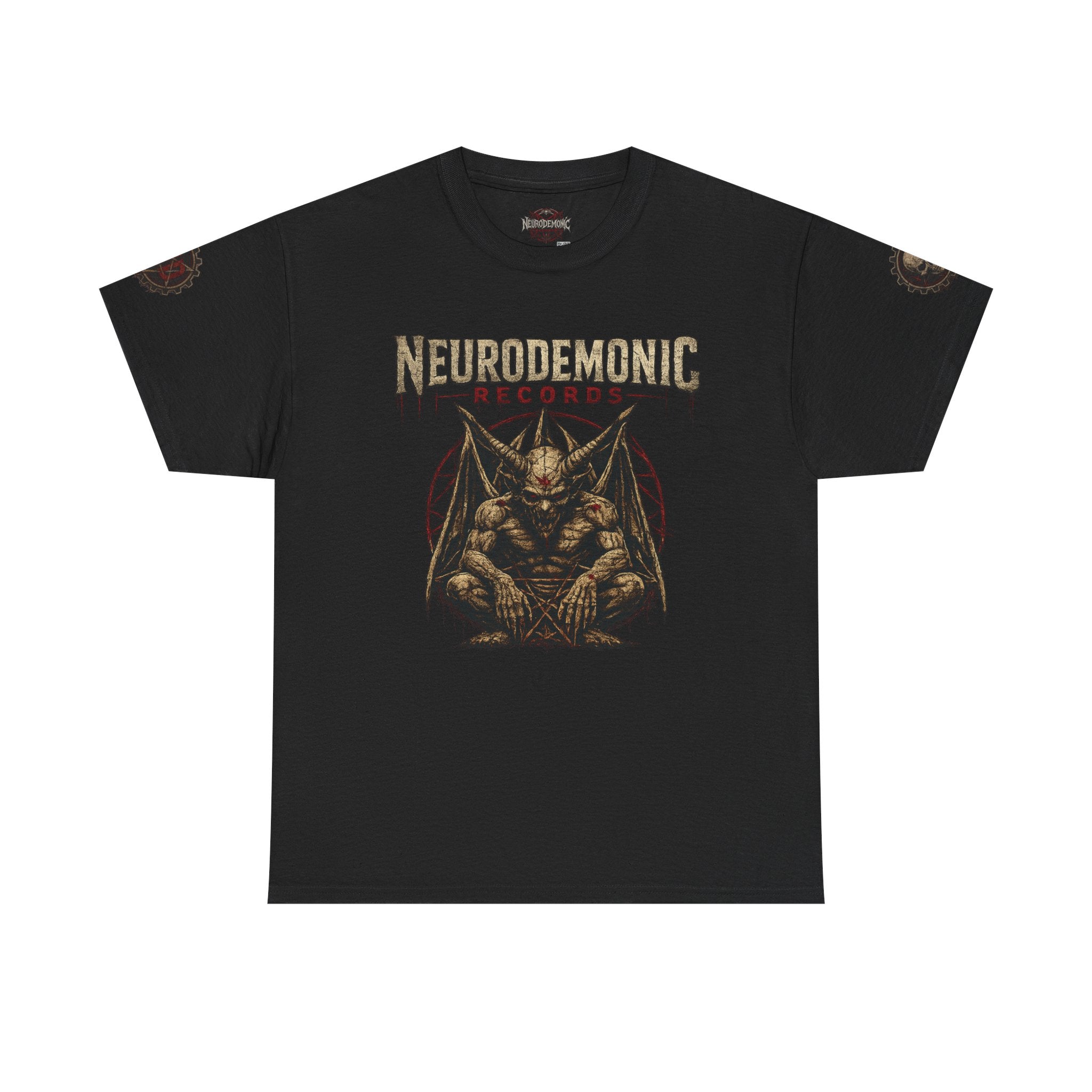 NeuroDemonic Records™ Premium Gildan Cotton T-Shirt – Gargoyle Demon Tour Edition