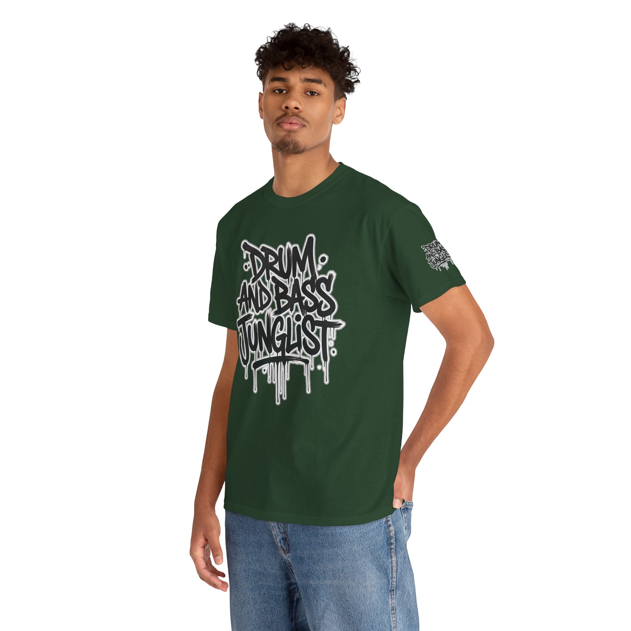 Junglist Militia™ Since 1996 | Drum & Bass Junglist Graffiti Gildan Premium Cotton T-Shirt | NeuroDemonic Records Official Streetwear | 10 Colors