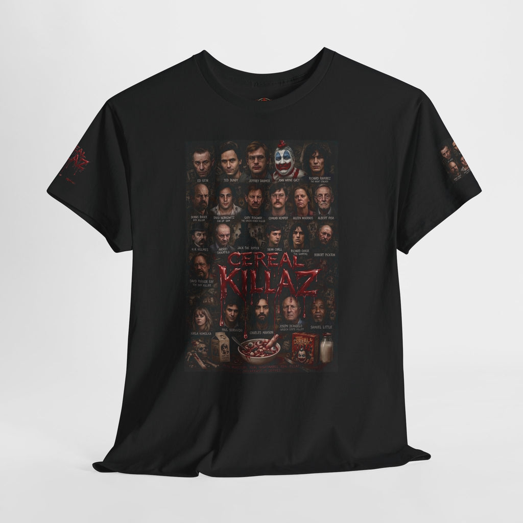 CEREAL KILLAZ™ True Crime Horror Graphic T-Shirt | Gothic Streetwear | NeuroDemonic