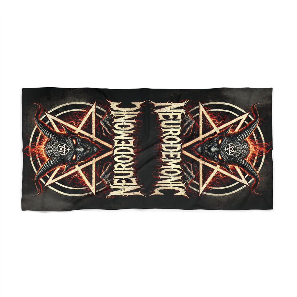 Neurodemonic Pentagram Beach Towel – Baphomet Pentagram Edition