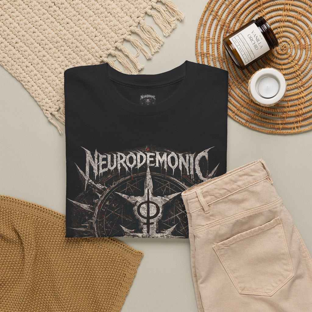 NeuroDemonic Cult Sigil T-Shirt – Forged From Sound, Built From Shadows | Premium Gildan Front & Back Graphic Tee