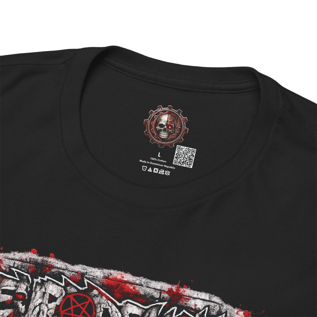 NEURODEMONIC™ Graffiti Skull Pentagram T Shirt | DNB Hardstyle Jungle Techno Trapcore Metalcore Streetwear |Skull Tee — Gildan Graphic Shirt