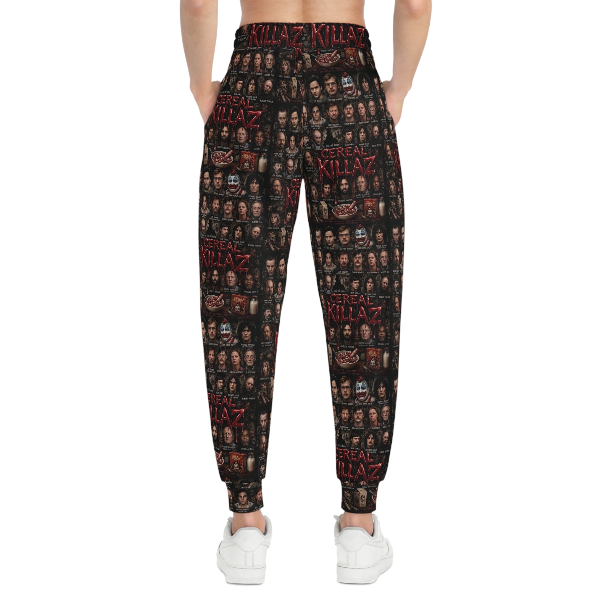 CEREAL KILLAZ Unisex All-Over Print Joggers | True Crime Horror Streetwear Sweatpants