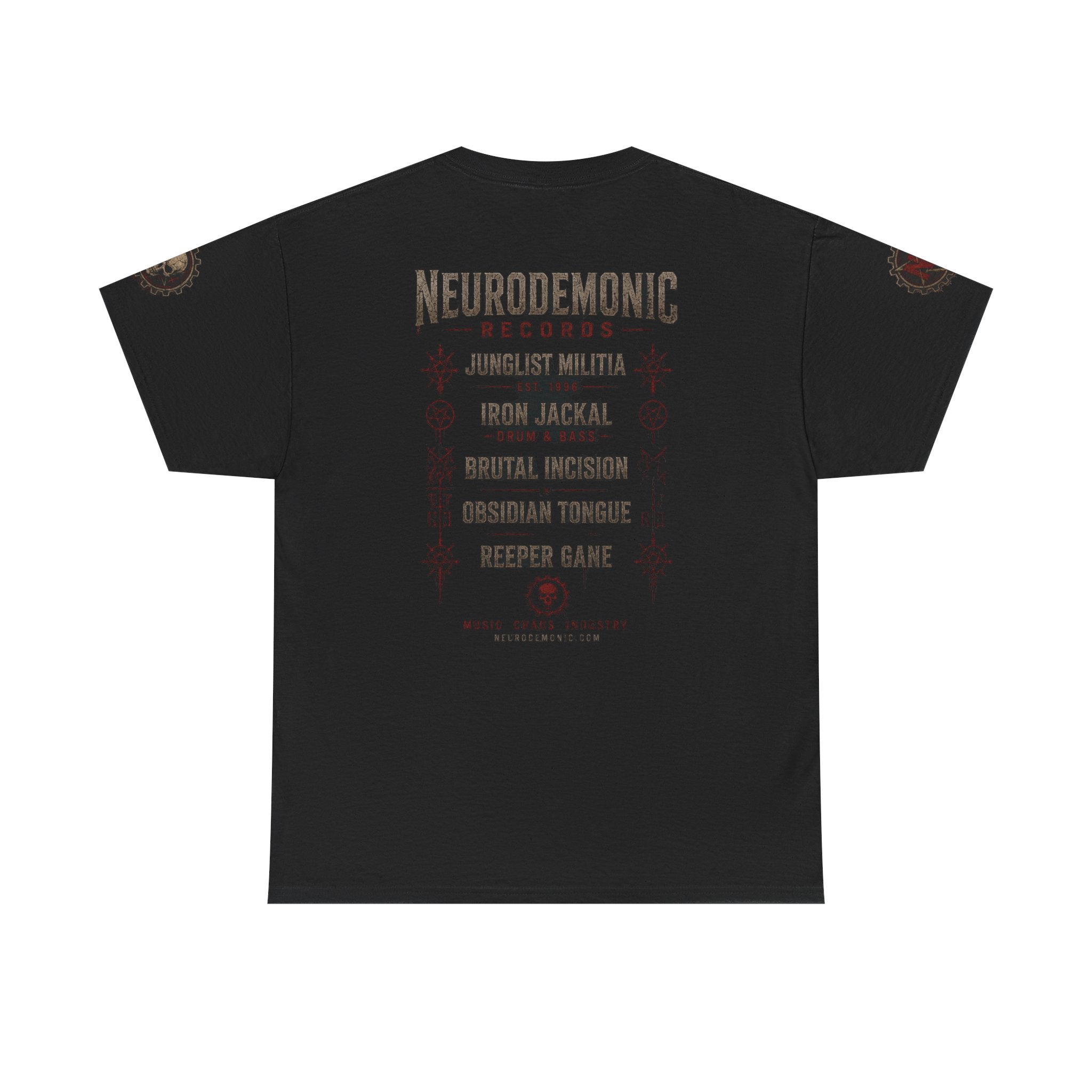 NeuroDemonic Records™ Premium Gildan Cotton T-Shirt – Gargoyle Demon Tour Edition