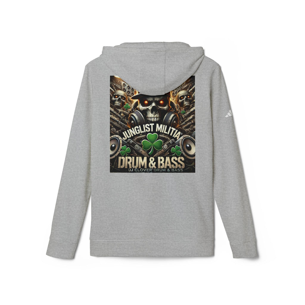DJ CLOVER DRUM & BASS - CUSTOM adidas® Unisex Fleece Hoodie -  WEST COAST CALIFORNIA CUSTOM DESINGZ-JUNGLIST MILITIA-CLOVER