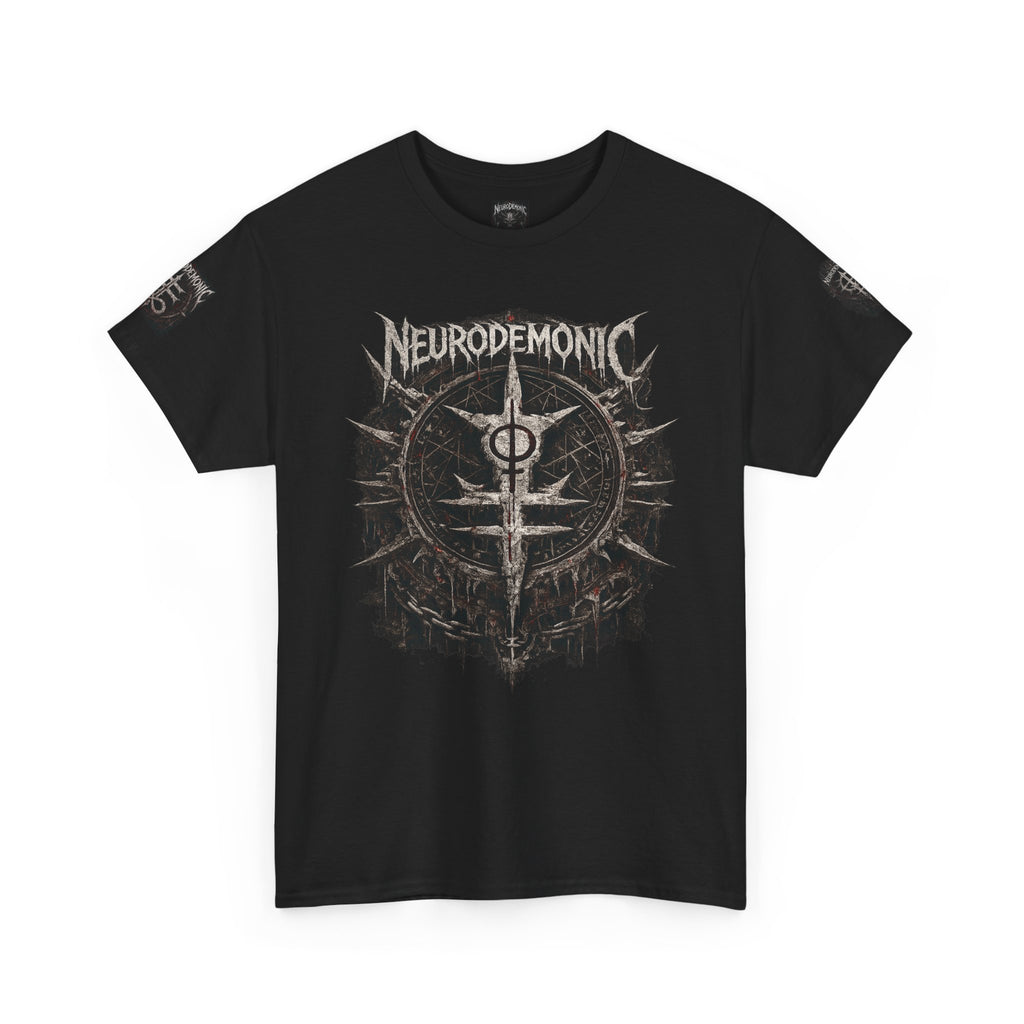 NeuroDemonic Cult Sigil T-Shirt – Forged From Sound, Built From Shadows | Premium Gildan Front & Back Graphic Tee