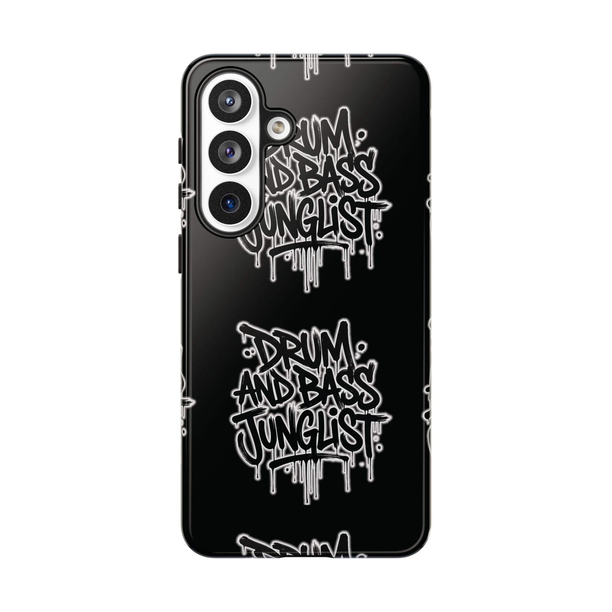 Drum and Bass Junglist Black Graffiti Tough Phone Case | iPhone & Samsung Protective Case
