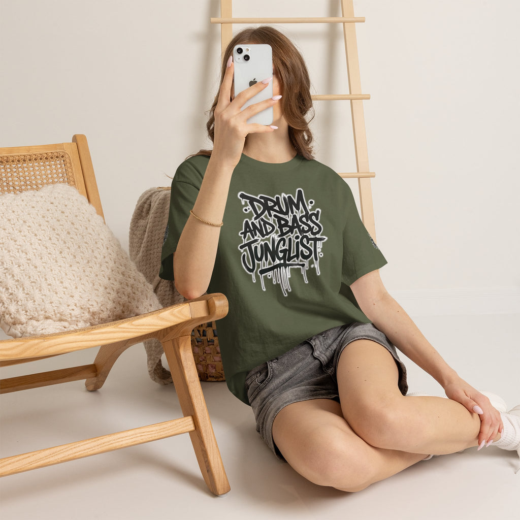 Junglist Militia™ Since 1996 | Drum & Bass Junglist Graffiti Gildan Premium Cotton T-Shirt | NeuroDemonic Records Official Streetwear | 10 Colors