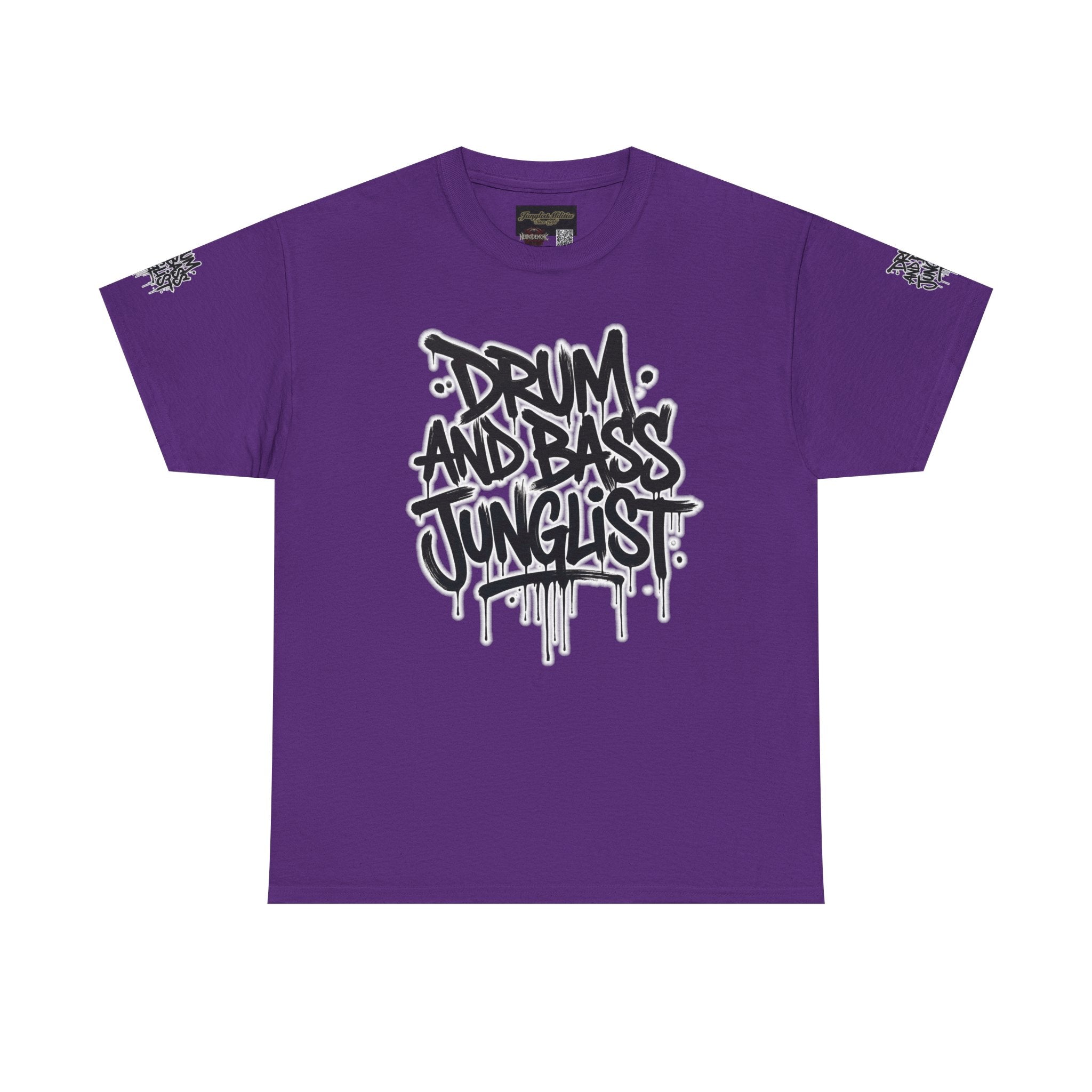Junglist Militia™ Since 1996 | Drum & Bass Junglist Graffiti Gildan Premium Cotton T-Shirt | NeuroDemonic Records Official Streetwear | 10 Colors