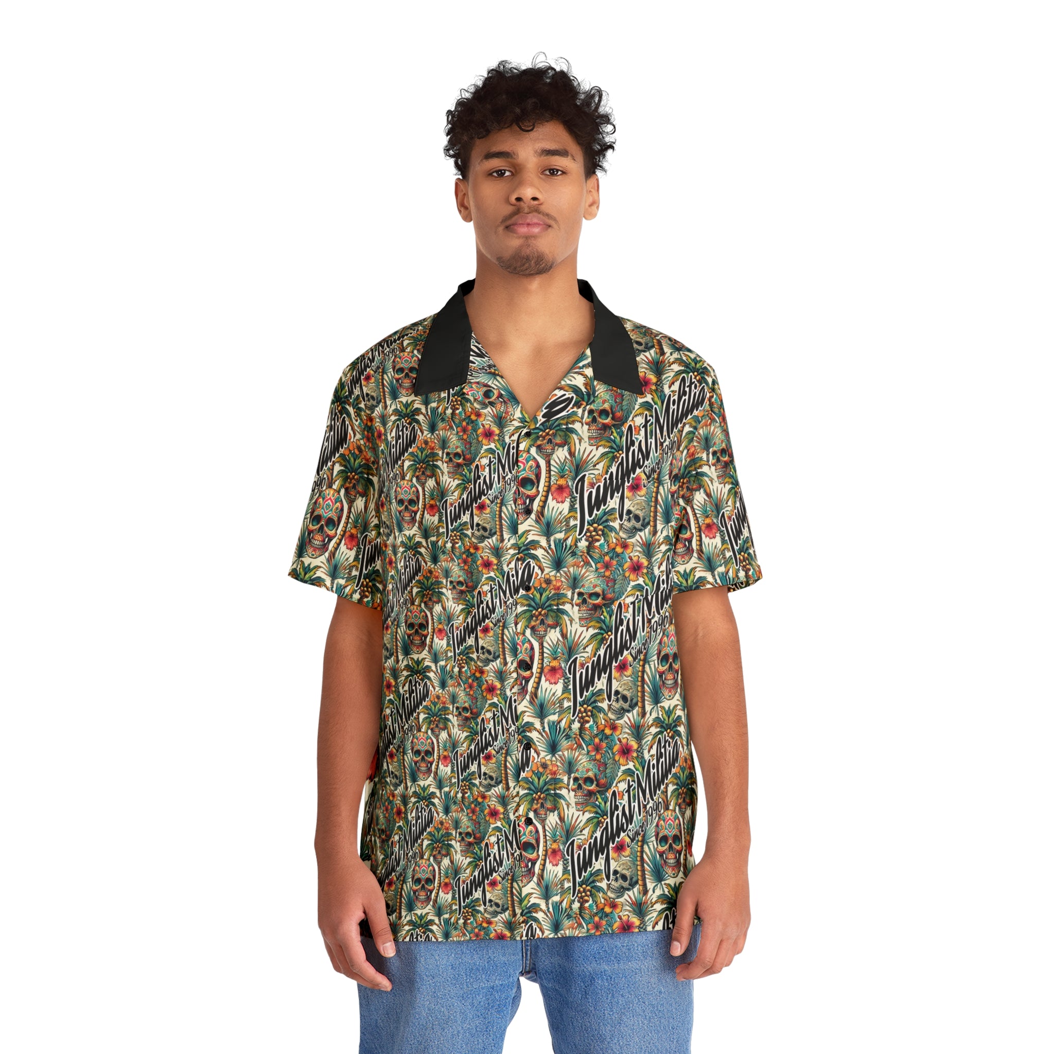 Men's Hawaiian/Mexican Voo Doo Junglist Militia Since 1996 Shirt